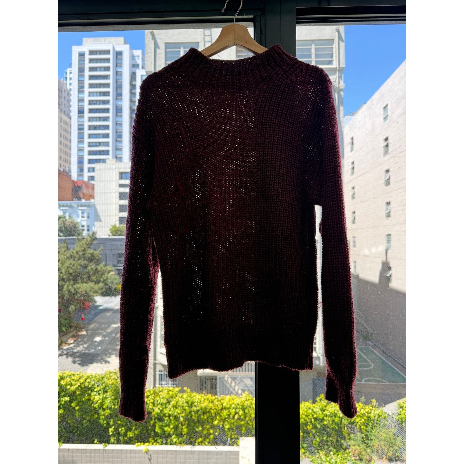 SHIPS Ships Jet Blue Burgundy/Wine Chunky Knit Sweater Size US M / EU 48-50 / 2 - 1 Thumbnail