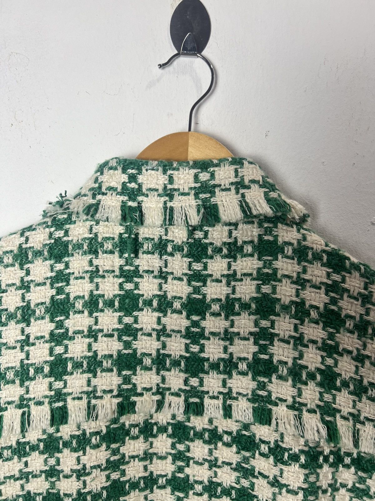 If Six Was Nine Green Tweed Frayed Jacket Size US S / EU 44-46 / 1 - 8 Thumbnail