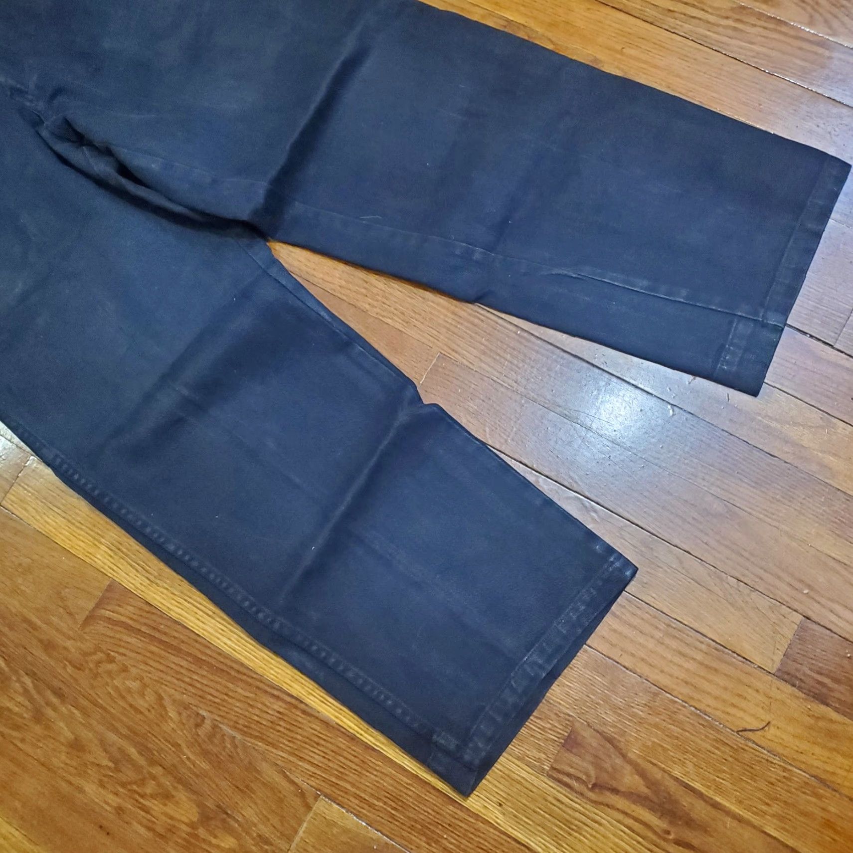 Vintage Koman Jeans Mens 34x32 Black Relaxed Straight Leg Denim Jeans Workwear Carpenter Pockets 100% Cotton Vintage? No Size US 34 / EU 50 - 6 Thumbnail