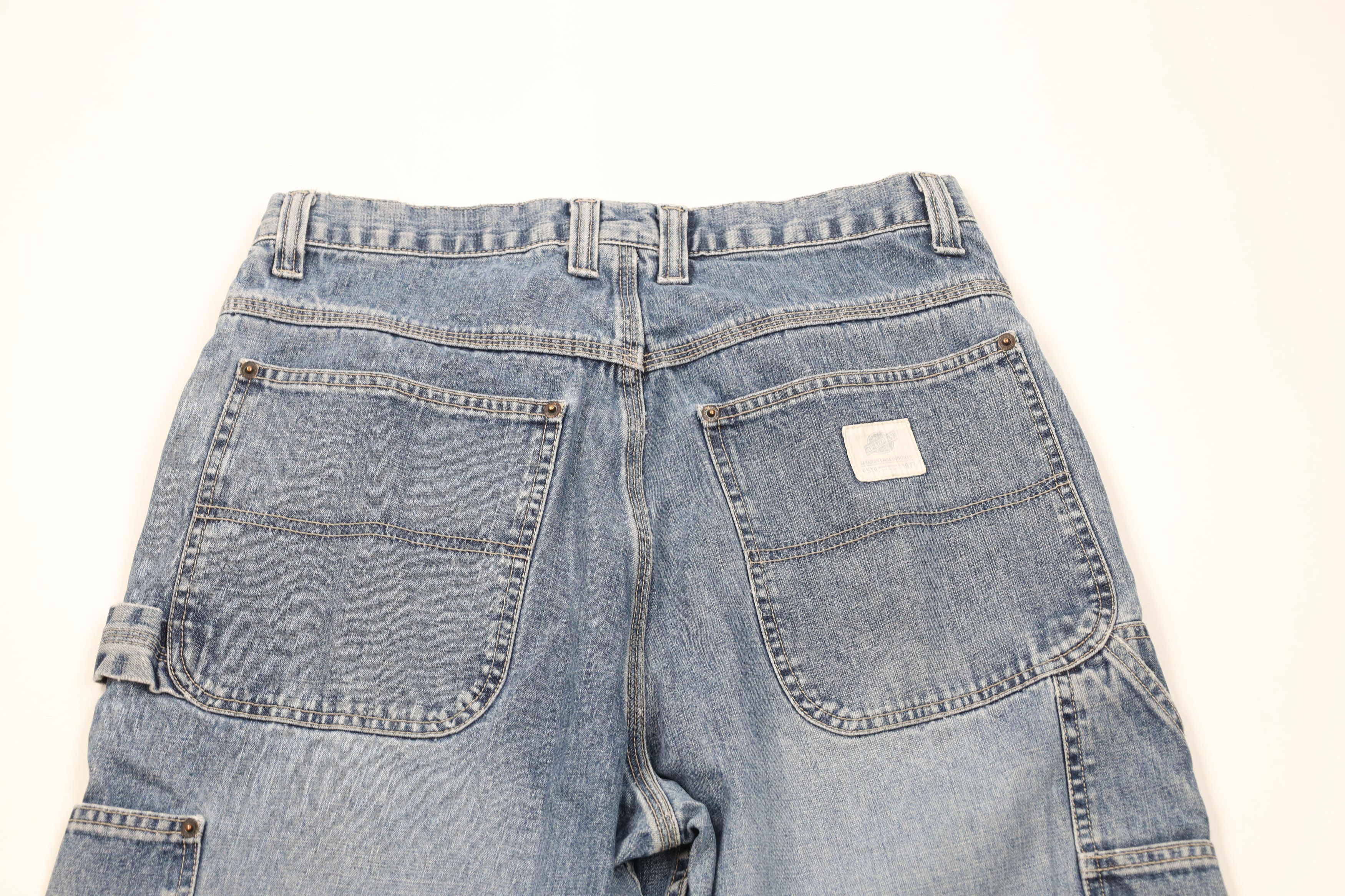American Eagle Outfitters × Vintage Vintage 90s American Eagle Outfitters Leg Dungaree Jeans Size US 32 / EU 48 - 13 Thumbnail