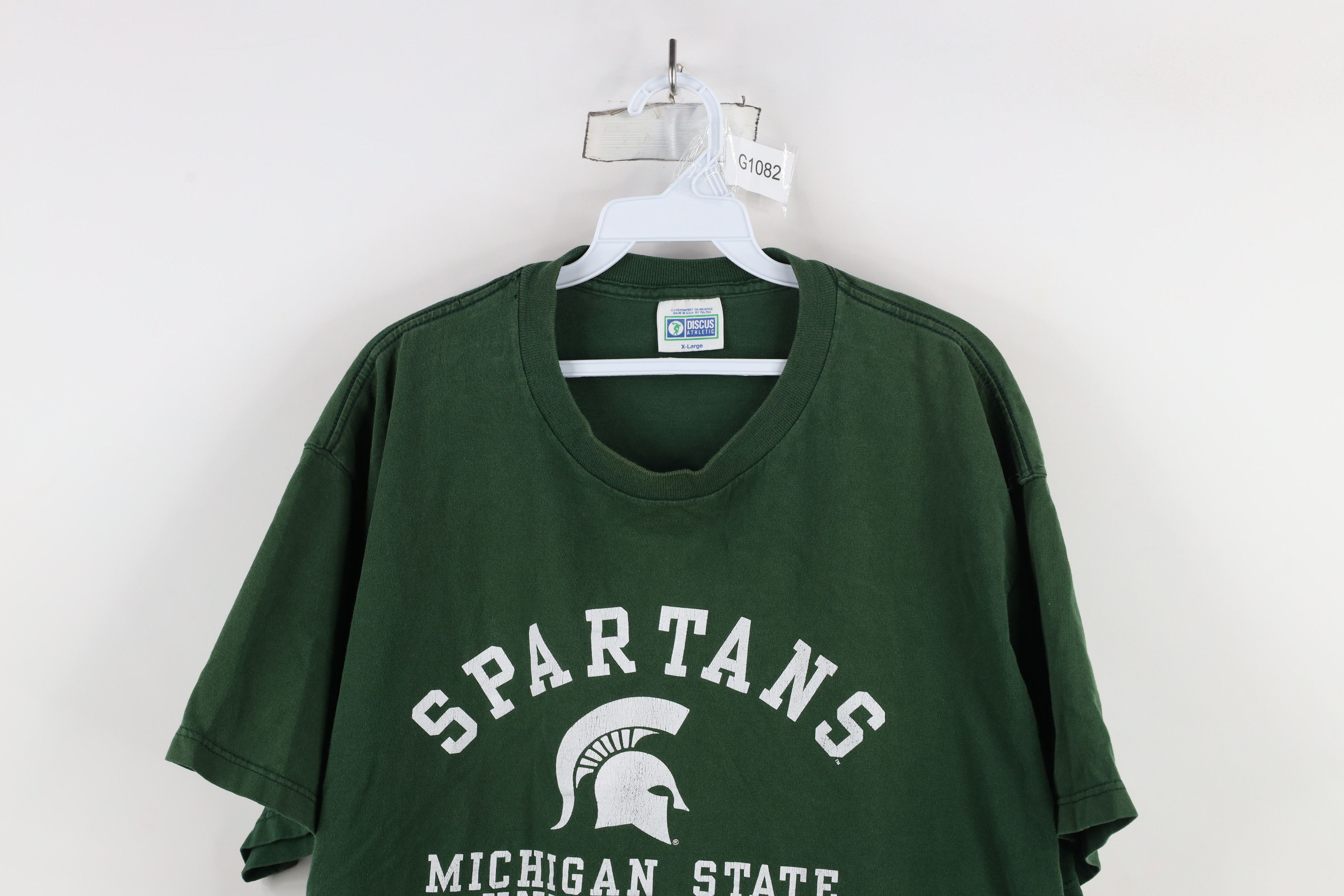 Vintage Vintage 90s Michigan State University Spartans T-Shirt USA Size US XL / EU 56 / 4 - 2 Thumbnail