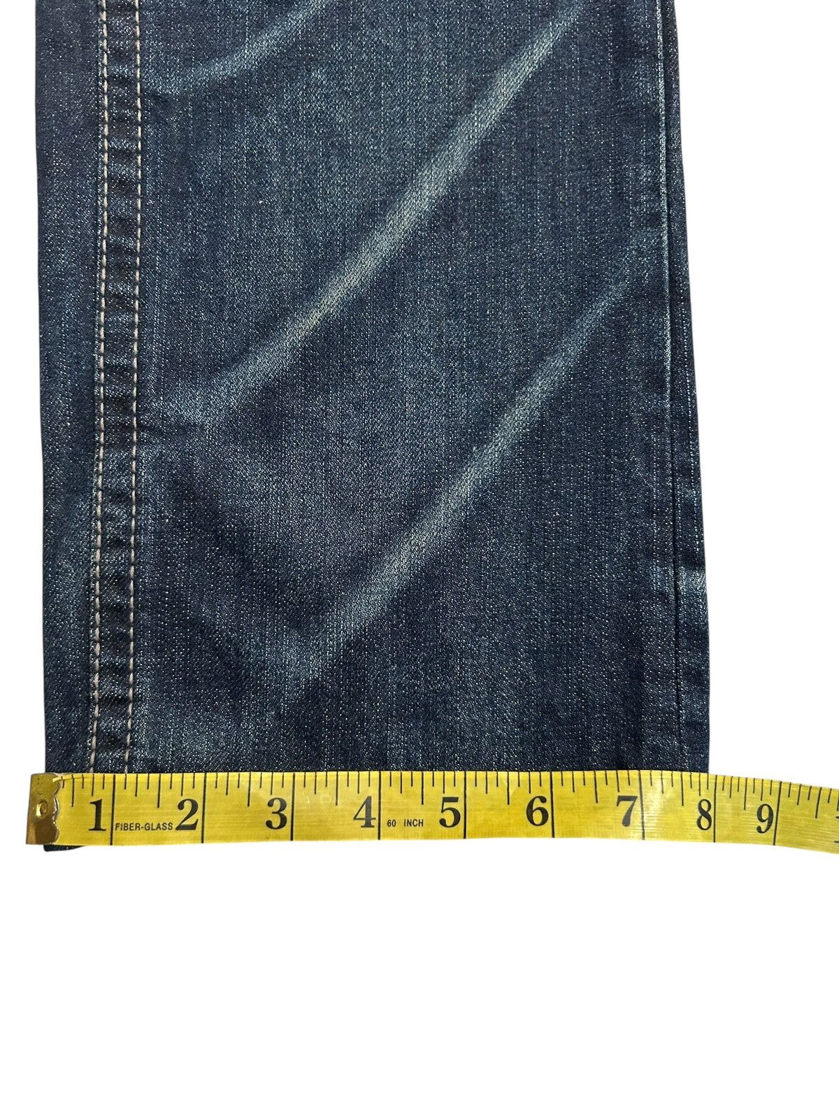 If Six Was Nine Yoshimoto Nara Lolita Japanese Punk Rusty Faded Denim Jeans☠️ Size US 30 / EU 46 - 22 Thumbnail