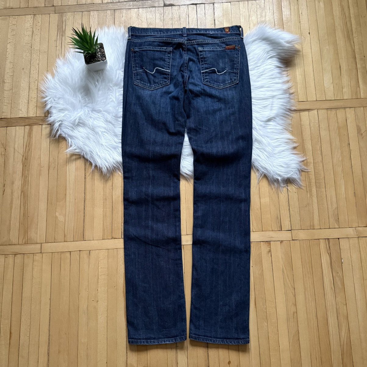 7 For All Mankind 📌 Vintage 90s 7 For All Mankind Straight leg Faded Jeans Size 28" / US 6 / IT 42 - 1 Thumbnail