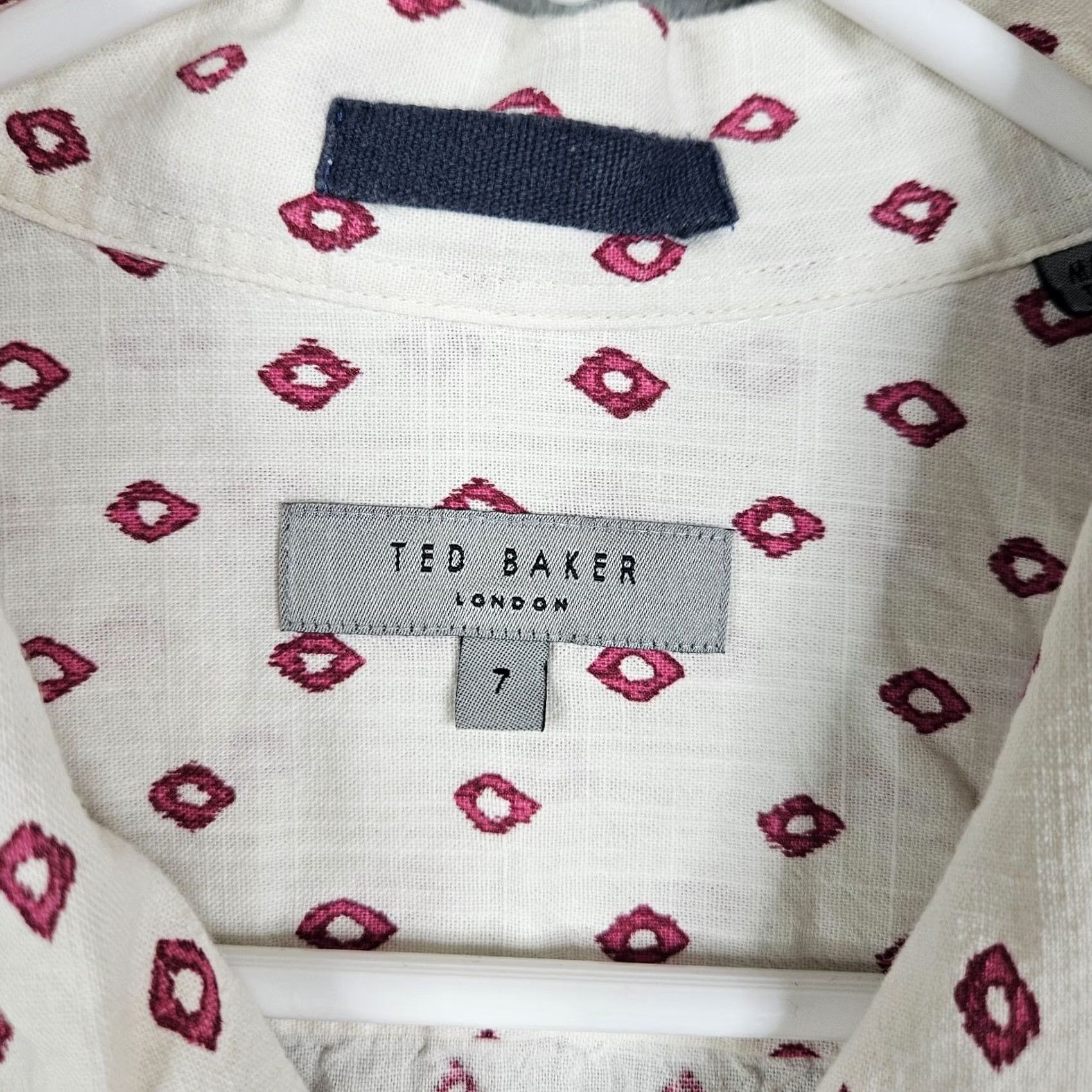Ted Baker Ted Baker London Ginton Geometric Men’s Cotton Button-Up Shirt Size 7 Short Sleeve Multicolor Shirt Size US M / EU 48-50 / 2 - 5 Thumbnail