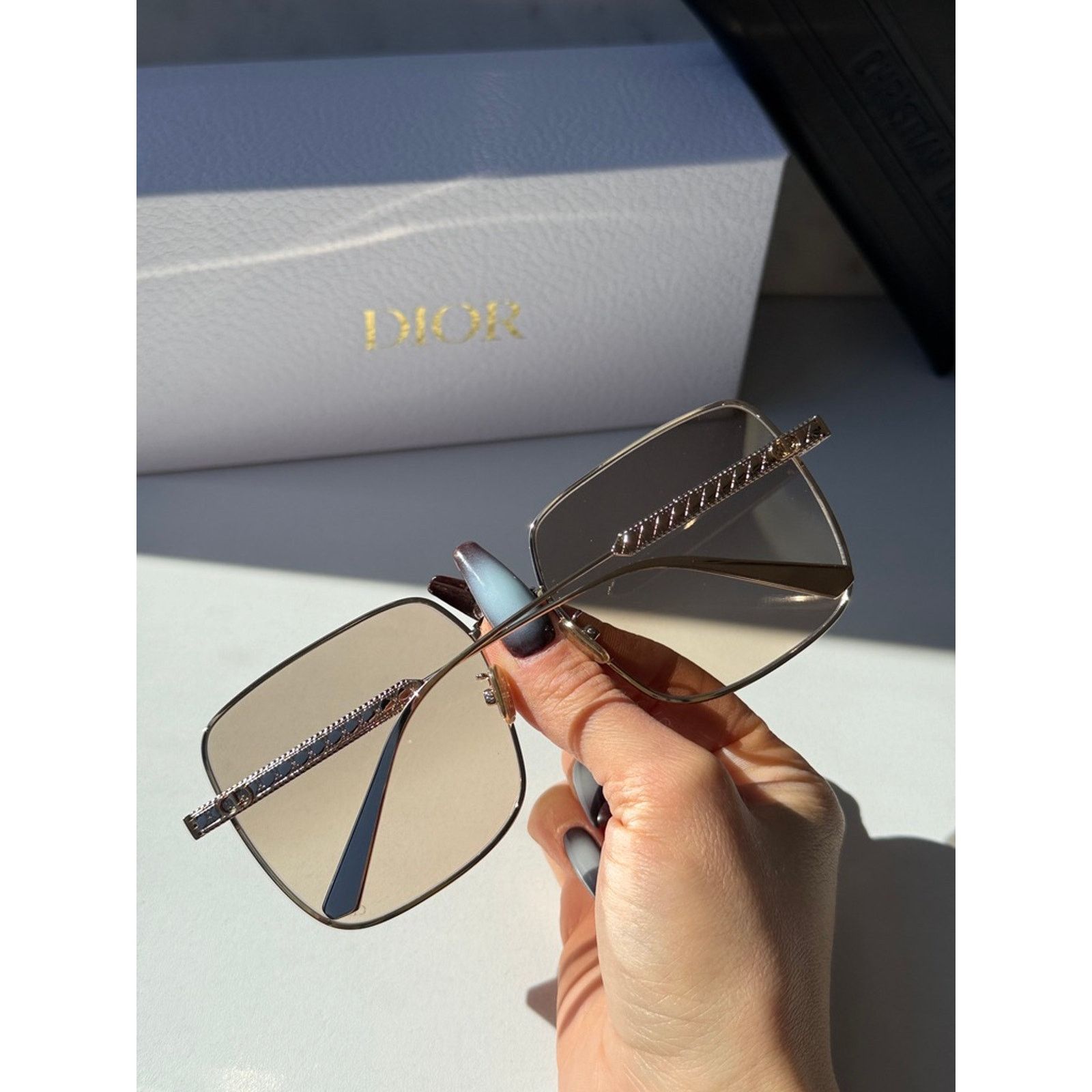 Dior NEW Dior DiorCannage S1U Sunglasses in Rose Gold Mirror Size ONE SIZE - 3 Thumbnail