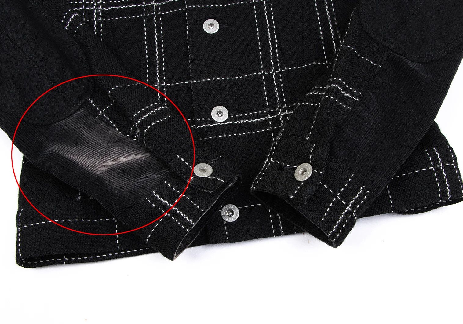 Junya Watanabe Corduroy Stitch Wool Trucker Jacket in Black, Size XS Size US XS / EU 42 / 0 - 9 Thumbnail
