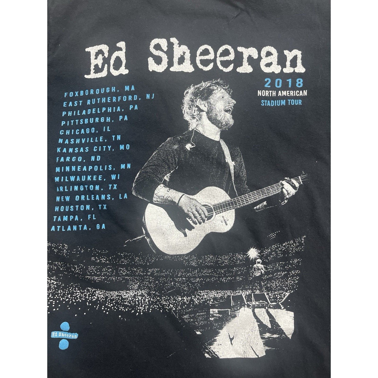 Other Ed Sheeran Divide Tour 2018 T-Shirt Women's Small Black Conc Size US S / EU 44-46 / 1 - 5 Thumbnail