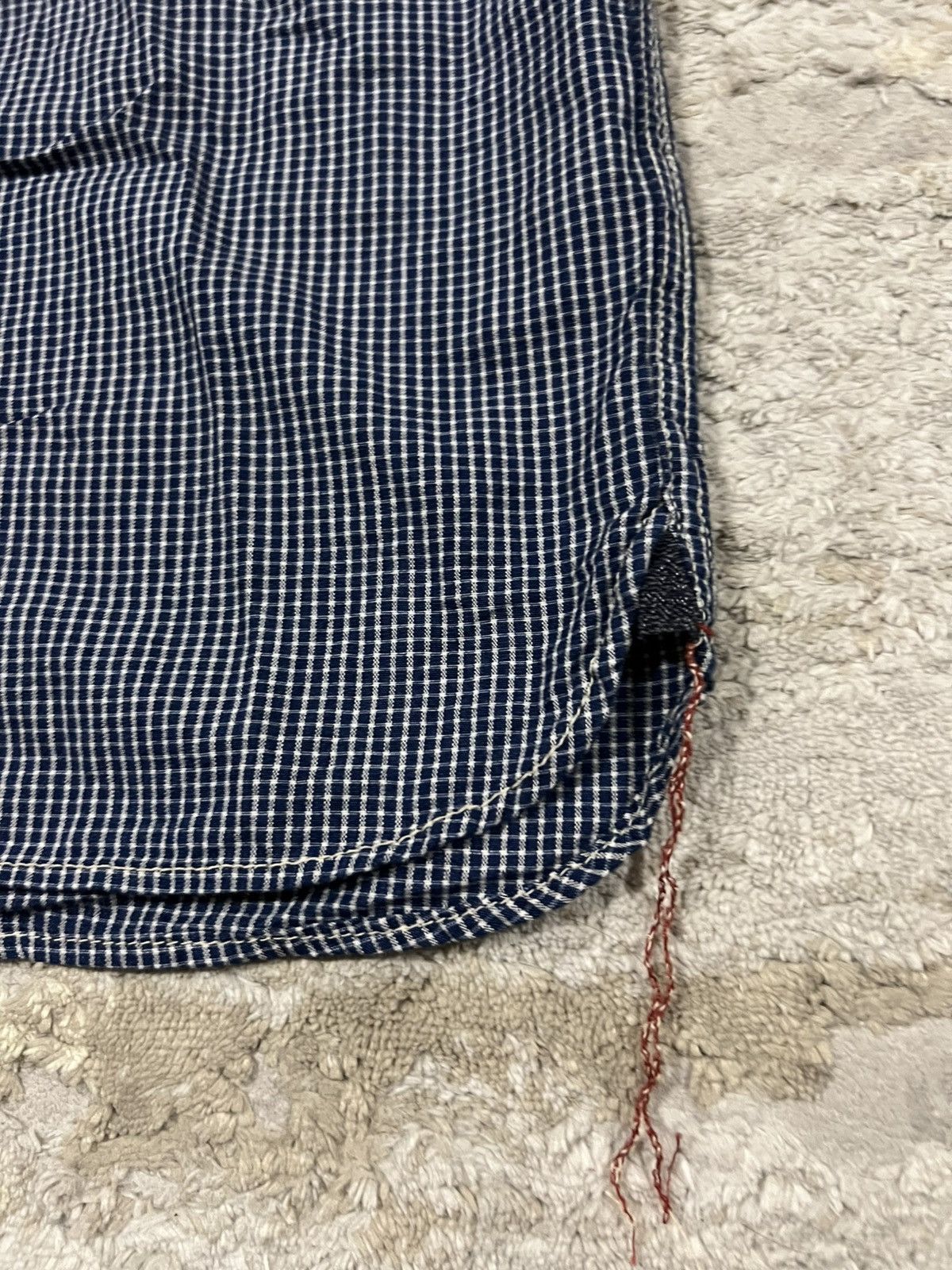 Samurai Jeans EIGHT G Japan Checkered Gusset Rockabilly S/S Button Shirt Size US L / EU 52-54 / 3 - 3 Thumbnail
