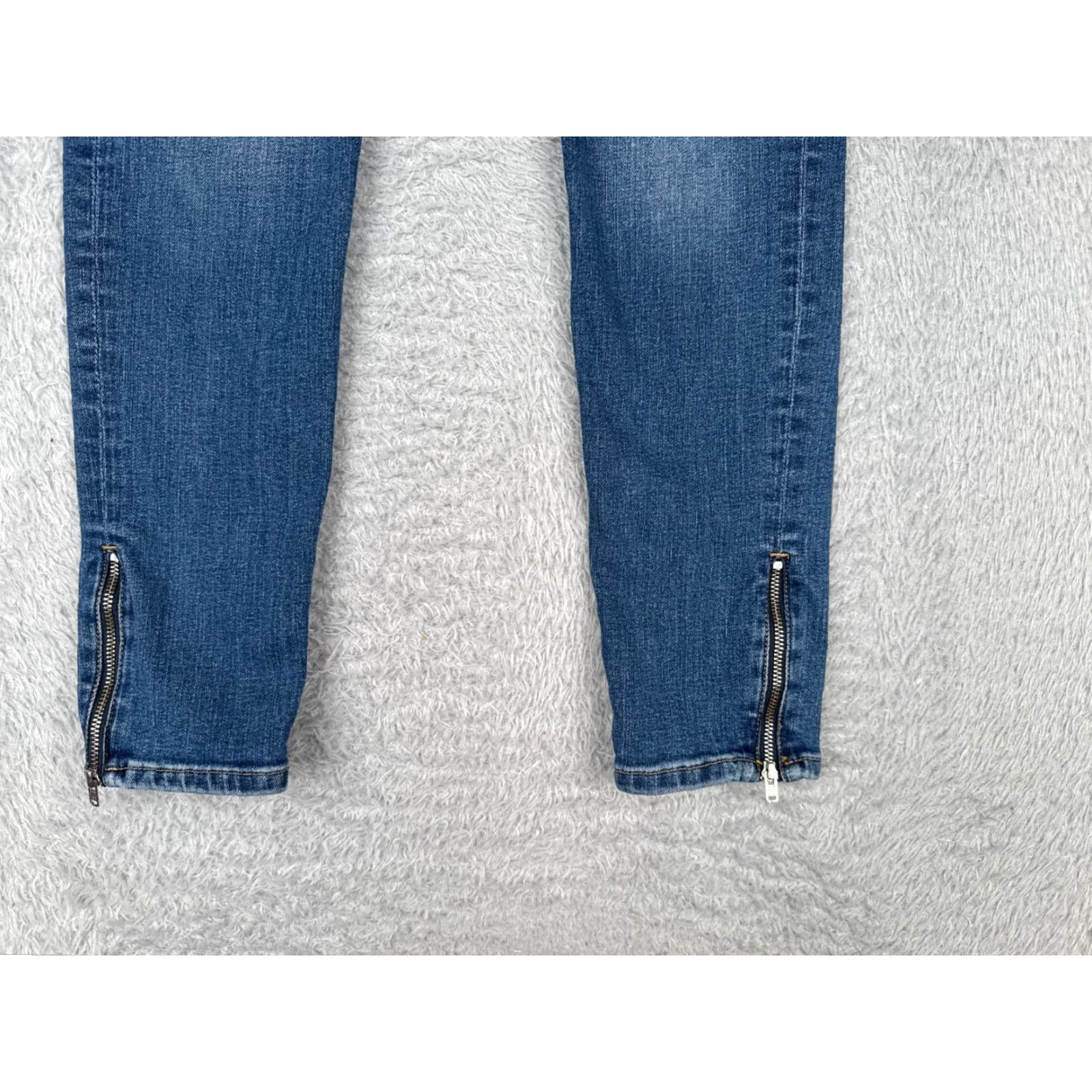 H&M HM Conscious Jeans Women 4 Blue Denim Skinny Ankle Zip Low Rise Cotton 25x26 Size 27" / US 4 / IT 40 - 2 Thumbnail