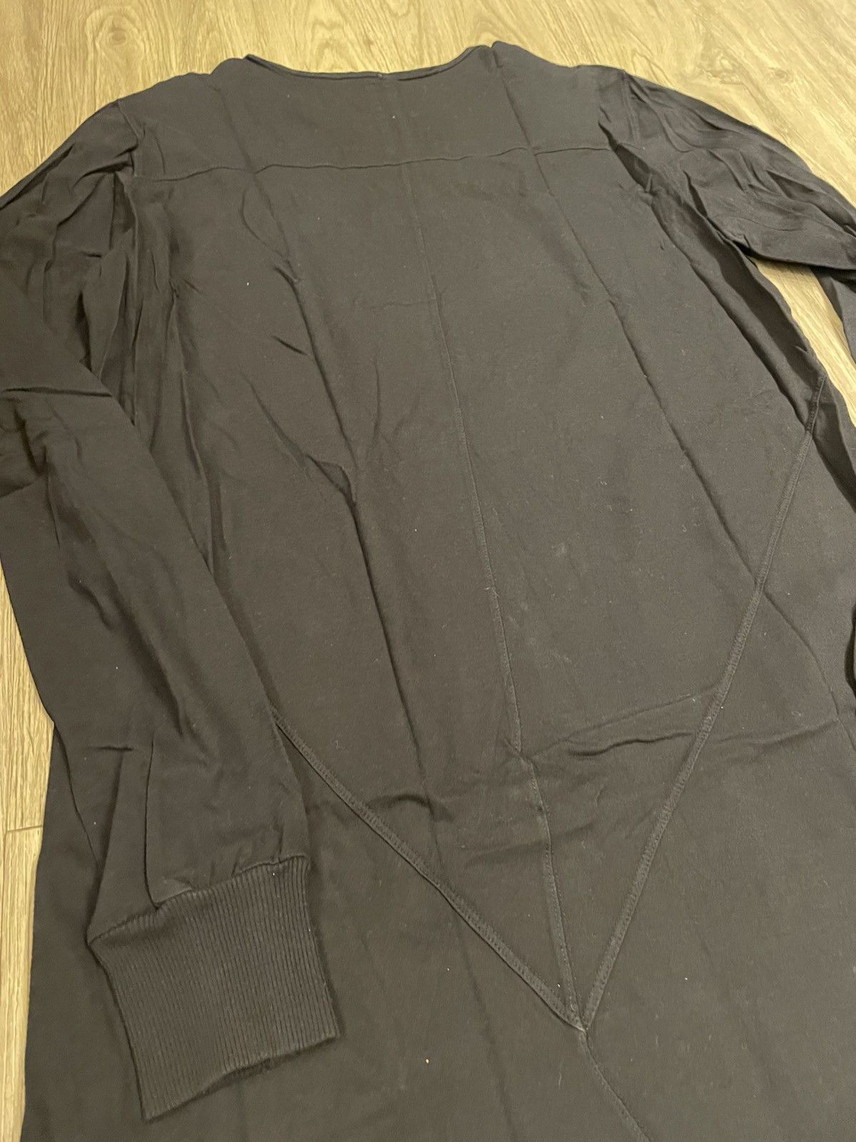 Rick Owens Drkshdw Rick Owens Geo LS Black Tee Size US XL / EU 56 / 4 - 5 Thumbnail