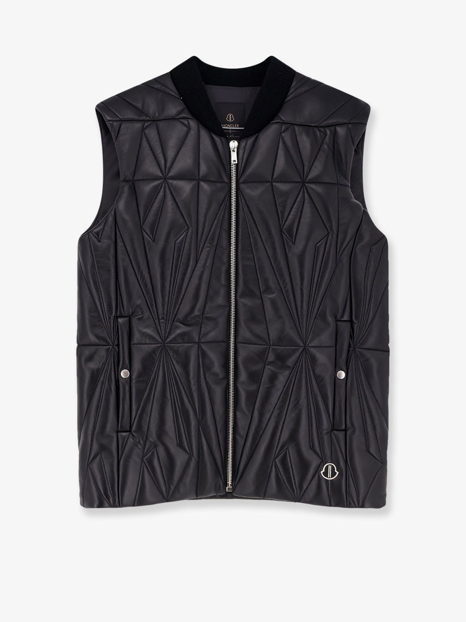 Moncler + Rick Owens Geocamo Flight Leather Vest Tag Size 1 Men - USA Tariffs Included