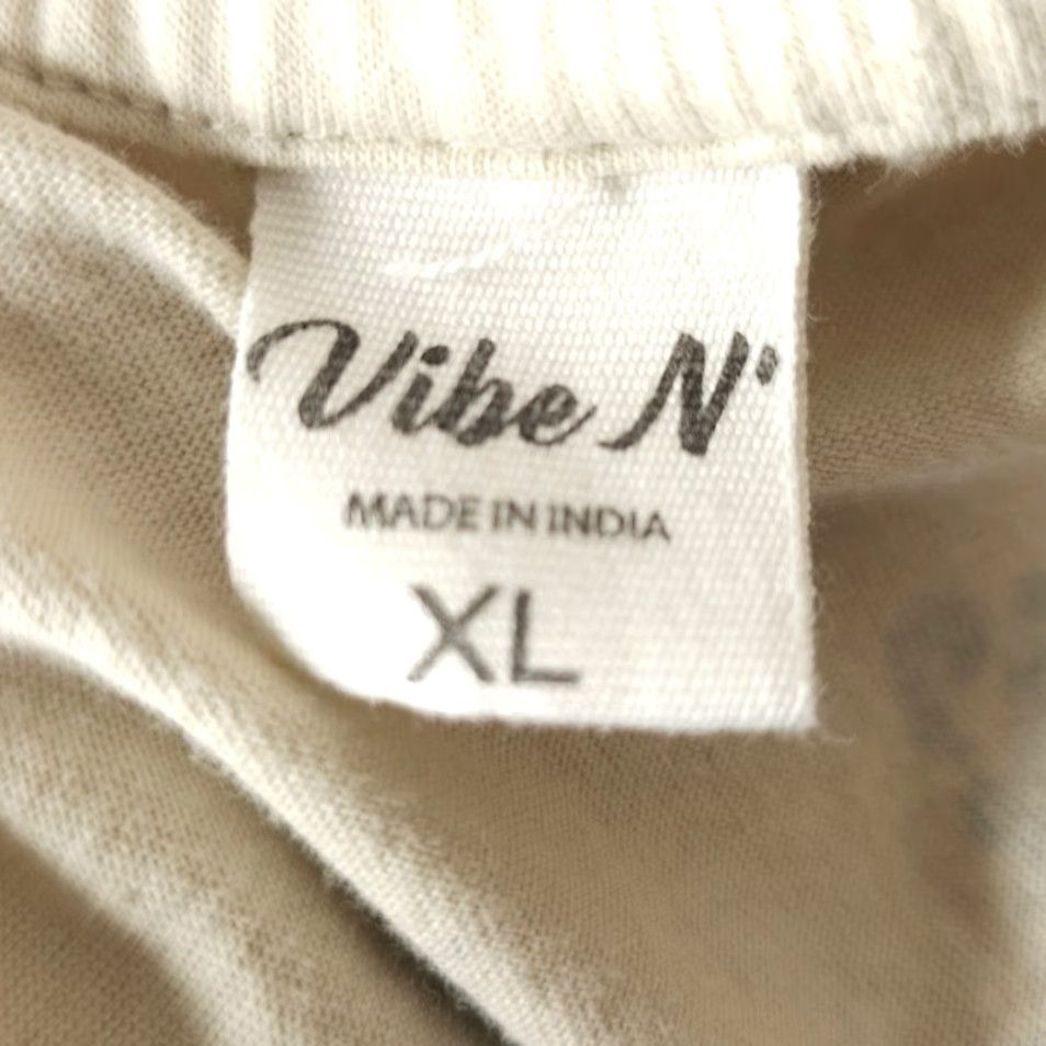 Vintage Vibe 'N Surf Club Crop Top T Shirt Womens Size Large Ivory Ocean Vibes Surfer Skeleton Size L / US 10 / IT 46 - 6 Thumbnail