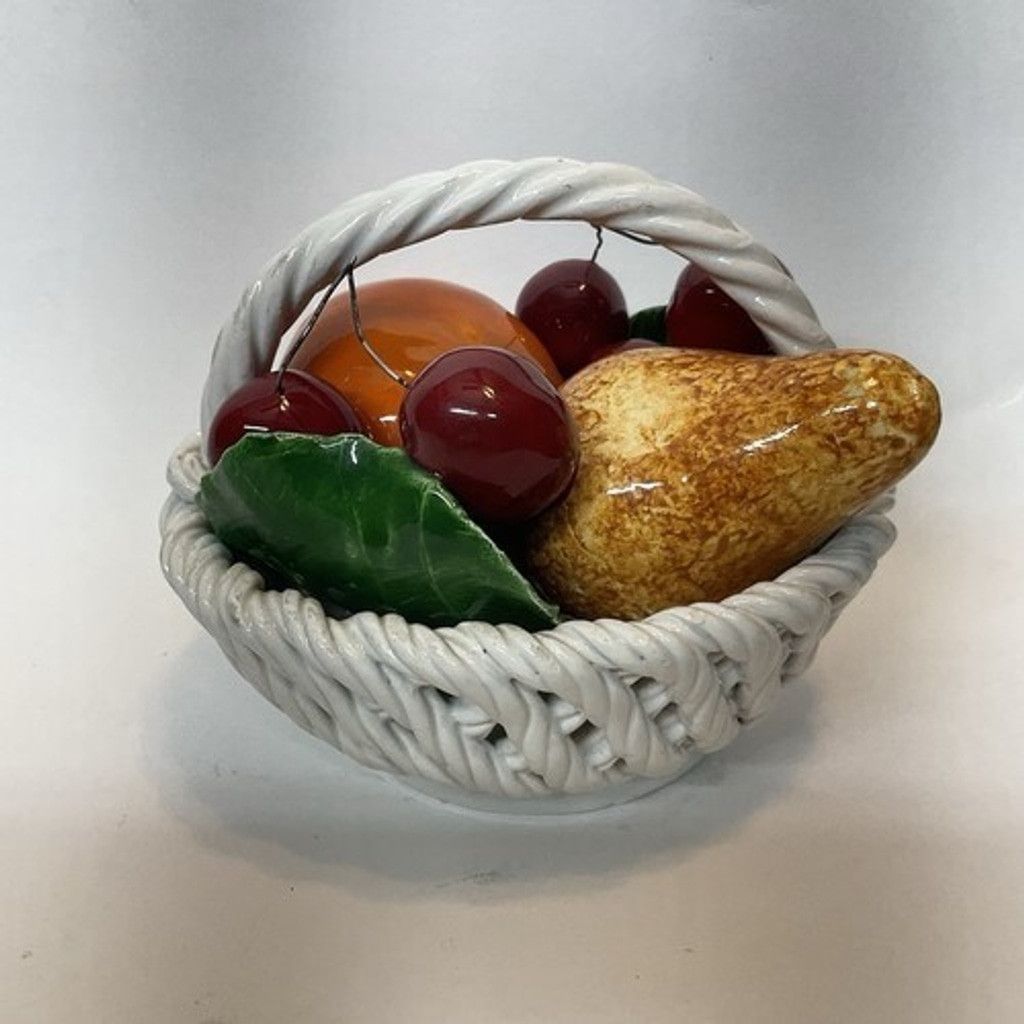 Other VTG Bassano Capodimonte Italy Ceramic Fruit Basket Figurine Size ONE SIZE - 7 Thumbnail