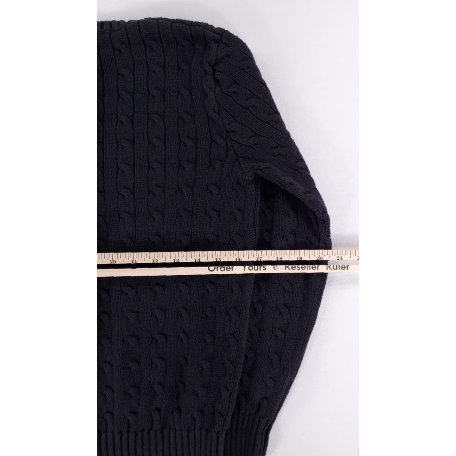 Ralph Lauren VINTAGE Ralph Lauren Sport 90s Cable Knit V Neck Sweater Black Womens L Shirt Pullover V-Neck Ladies Medium? Size L / US 10 / IT 46 - 7 Thumbnail