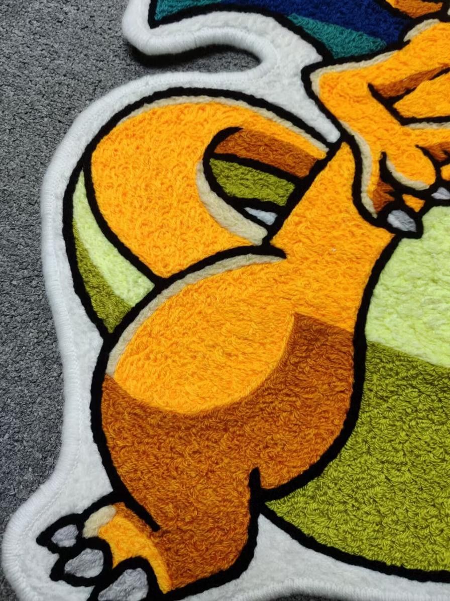 Other Charizard Multicolor Wool Thread Hand Tufted Carpet Size ONE SIZE - 3 Thumbnail