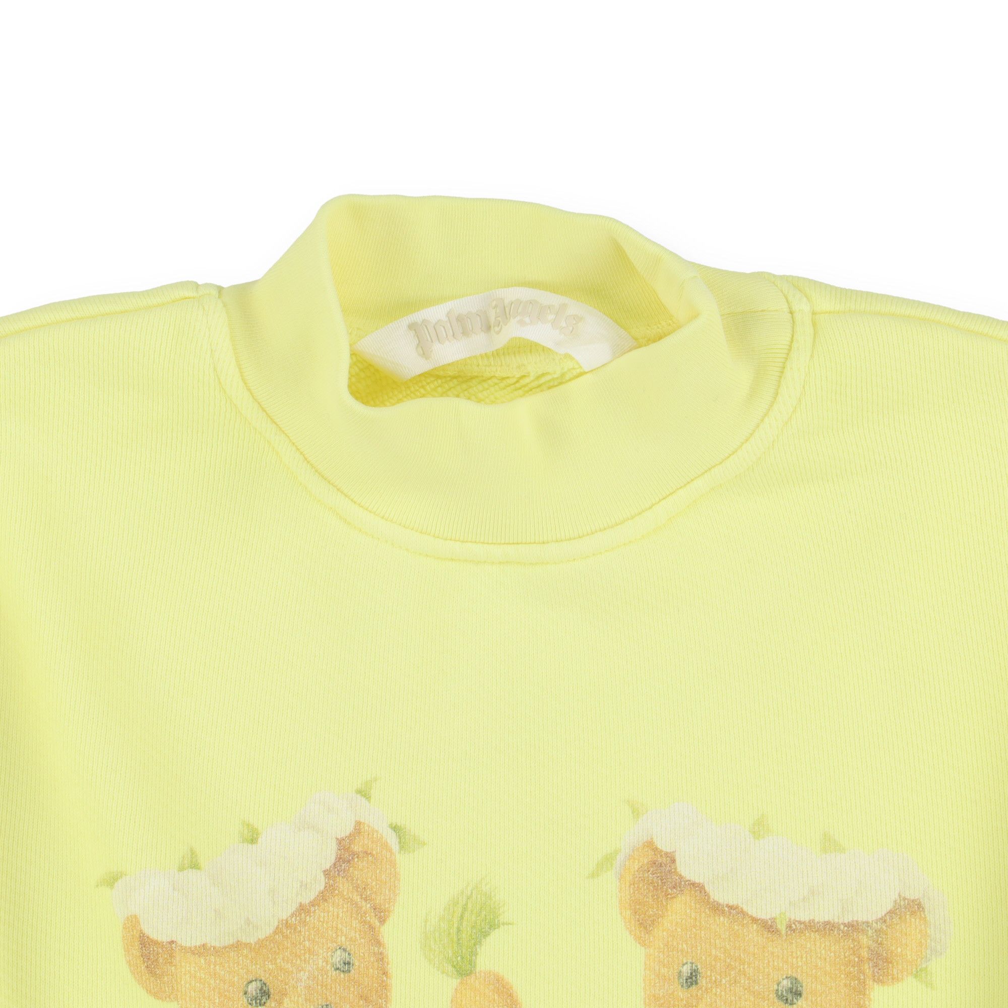Palm Angels Yellow Dancing Bears Logo Mock Neck Sweatshirt Size US XS / EU 42 / 0 - 6 Thumbnail