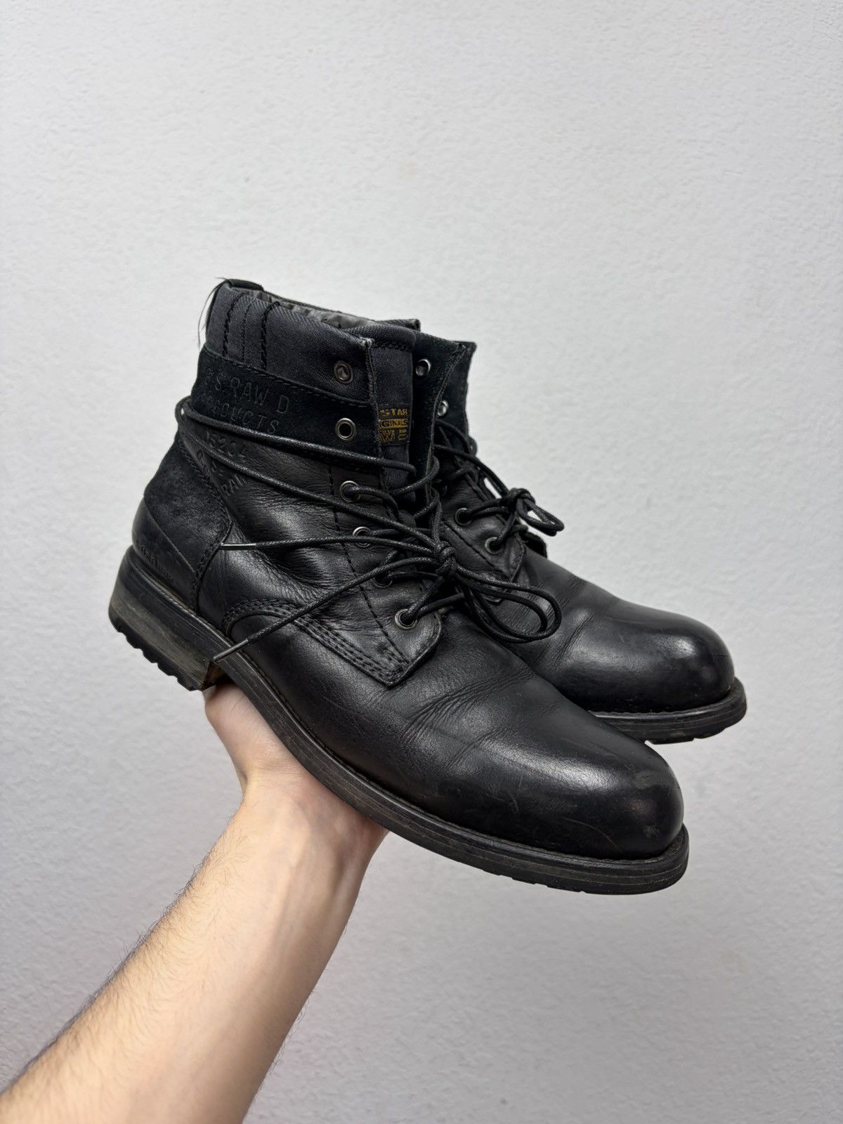 Hedi Slimane Vintage 00s Guidi CCP Style Distressed Leather Biker Boots Size US 9 / EU 42 - 1 Thumbnail