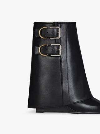 Givenchy o1lv12m0326 Shark Lock Ankle Buckle 60mm in Black Size US 11 / IT 41 - 2 Thumbnail