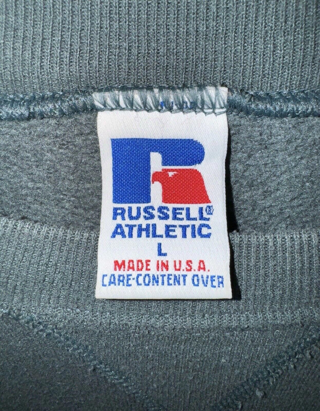 Russell Athletic Vintage Russell Forest Green Center Logo Crewneck L Size US 34 / EU 50 - 6 Thumbnail