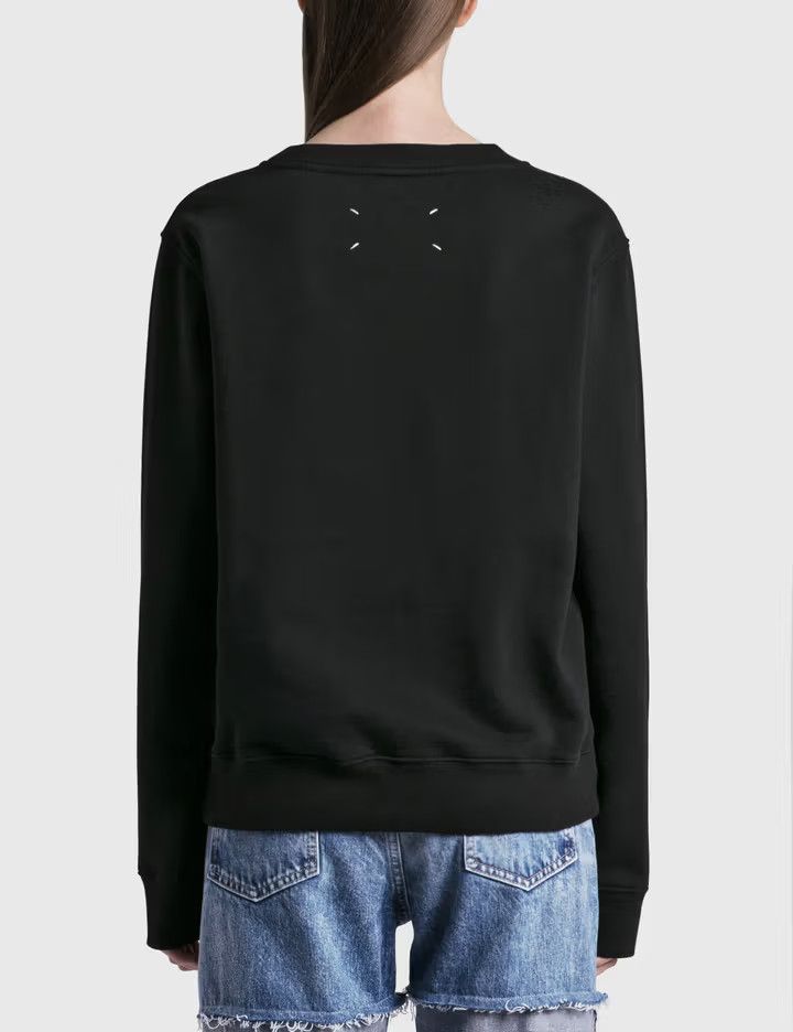 Maison Margiela o1y0625 Logo Crewneck Sweatshirt in Black Size XS / US 0-2 / IT 36-38 - 4 Thumbnail