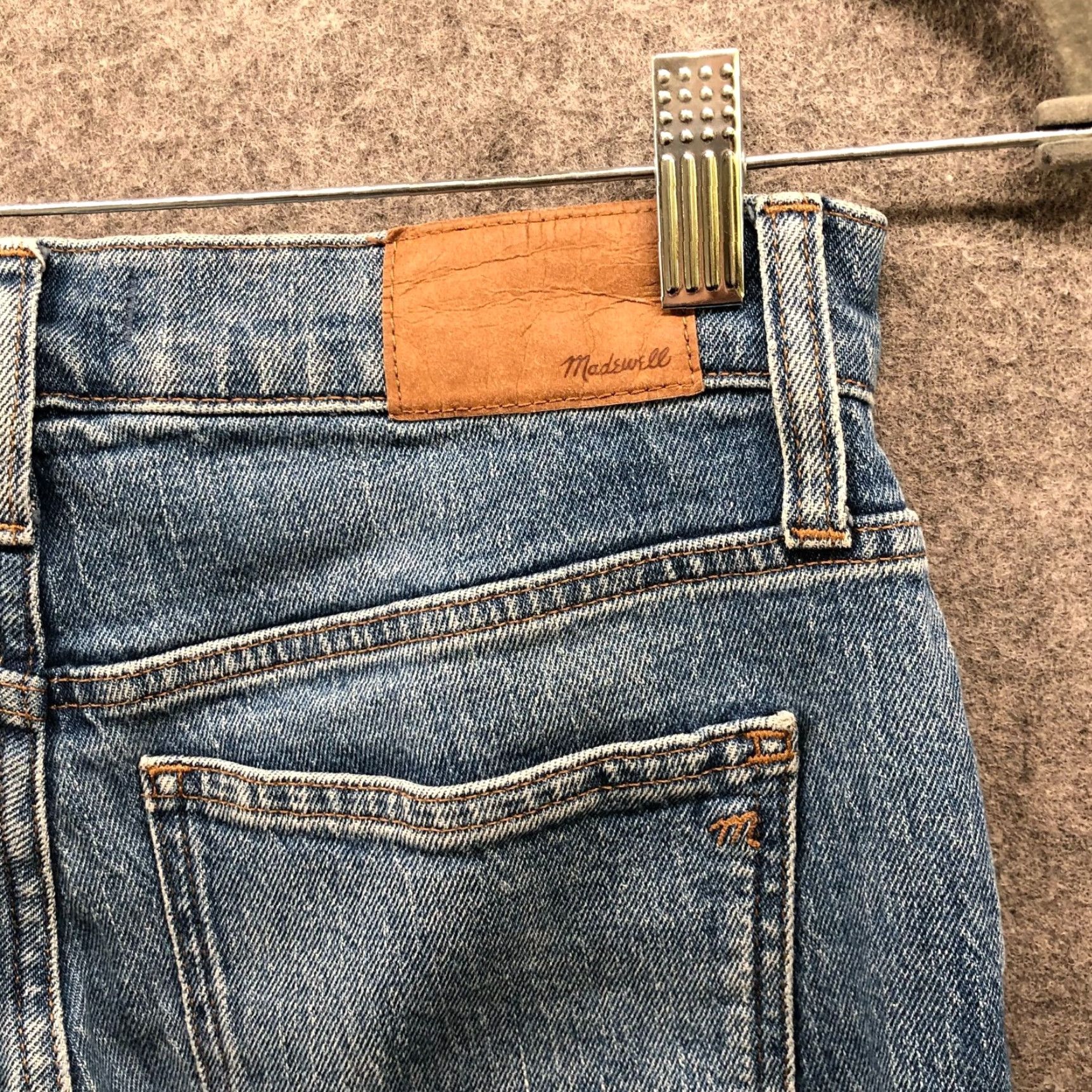 Madewell Madewell Jeans The Mid-Rise Perfect Vintage Womens 25 Ainsdale Blue Stretch Denim Straight 5-Pocket Slim Size 42" / US 20 - 6 Thumbnail