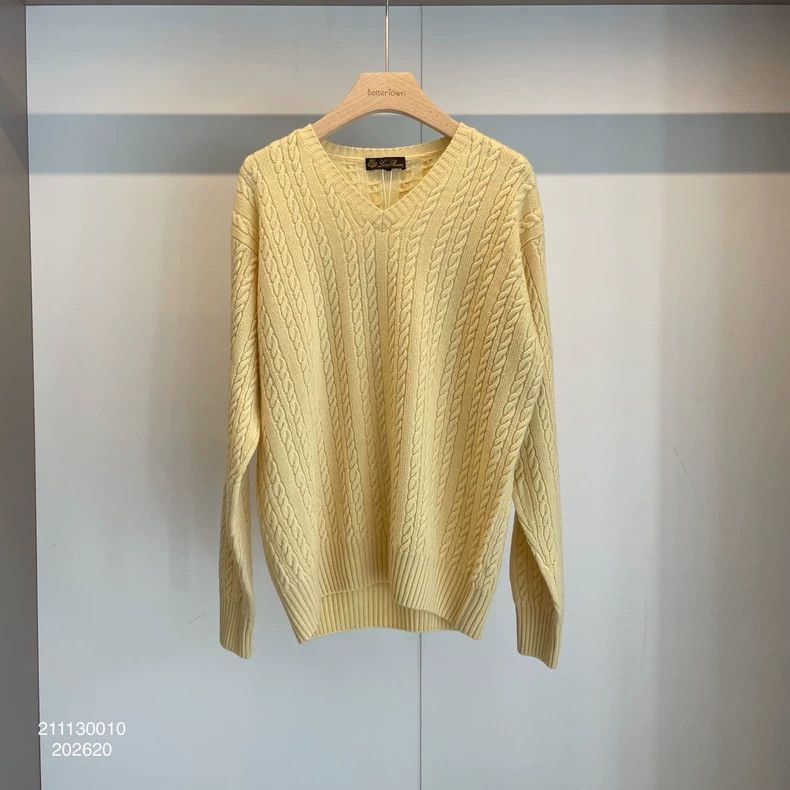 Loro Piana LORO PIANA Goose yellow cashmere sweater Size L / US 10 / IT 46 - 1 Thumbnail