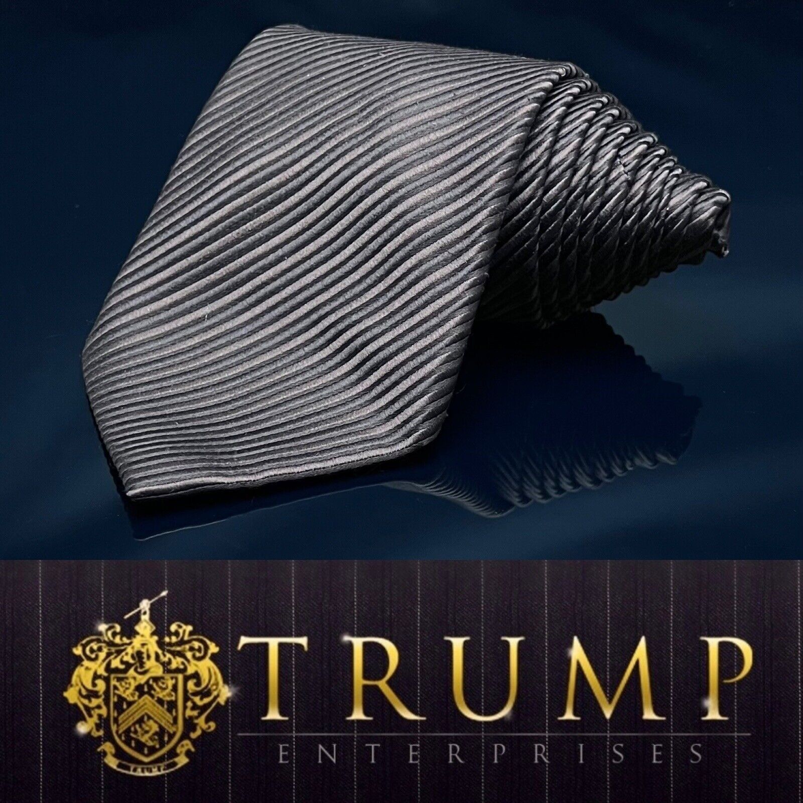 Donald Trump DONALD J TRUMP MEN'S TIE BROWN/Striped Width 4” Length: 58.5 Size ONE SIZE - 1 Thumbnail