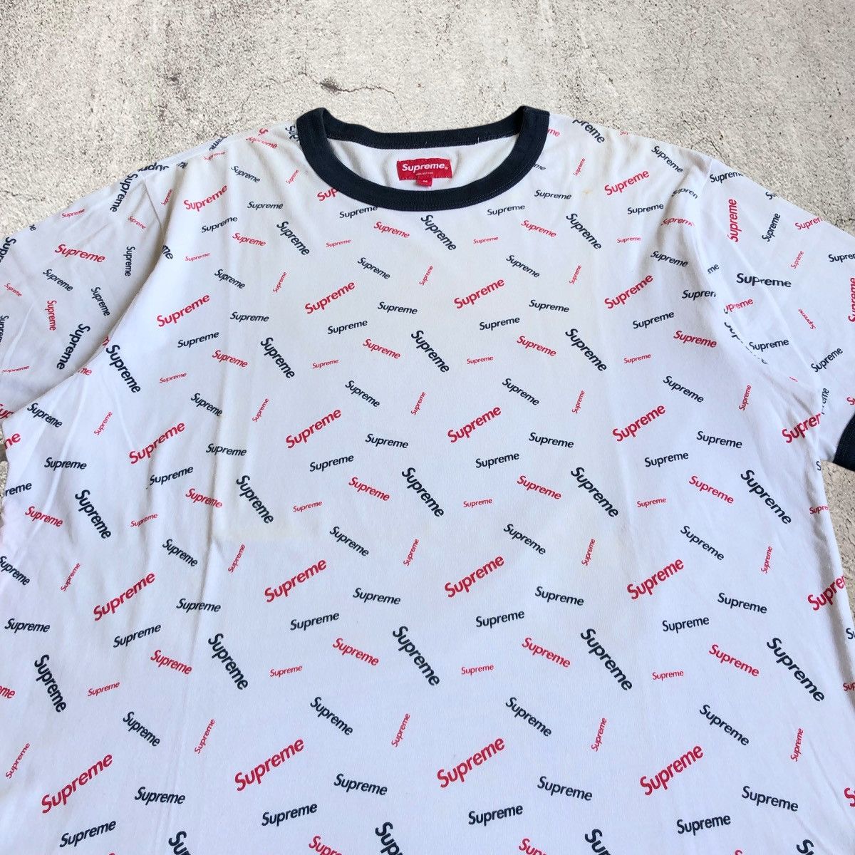 Supreme FW 18 Supreme Scatter Ringer Tee T-shirt White Size US L / EU 52-54 / 3 - 2 Thumbnail