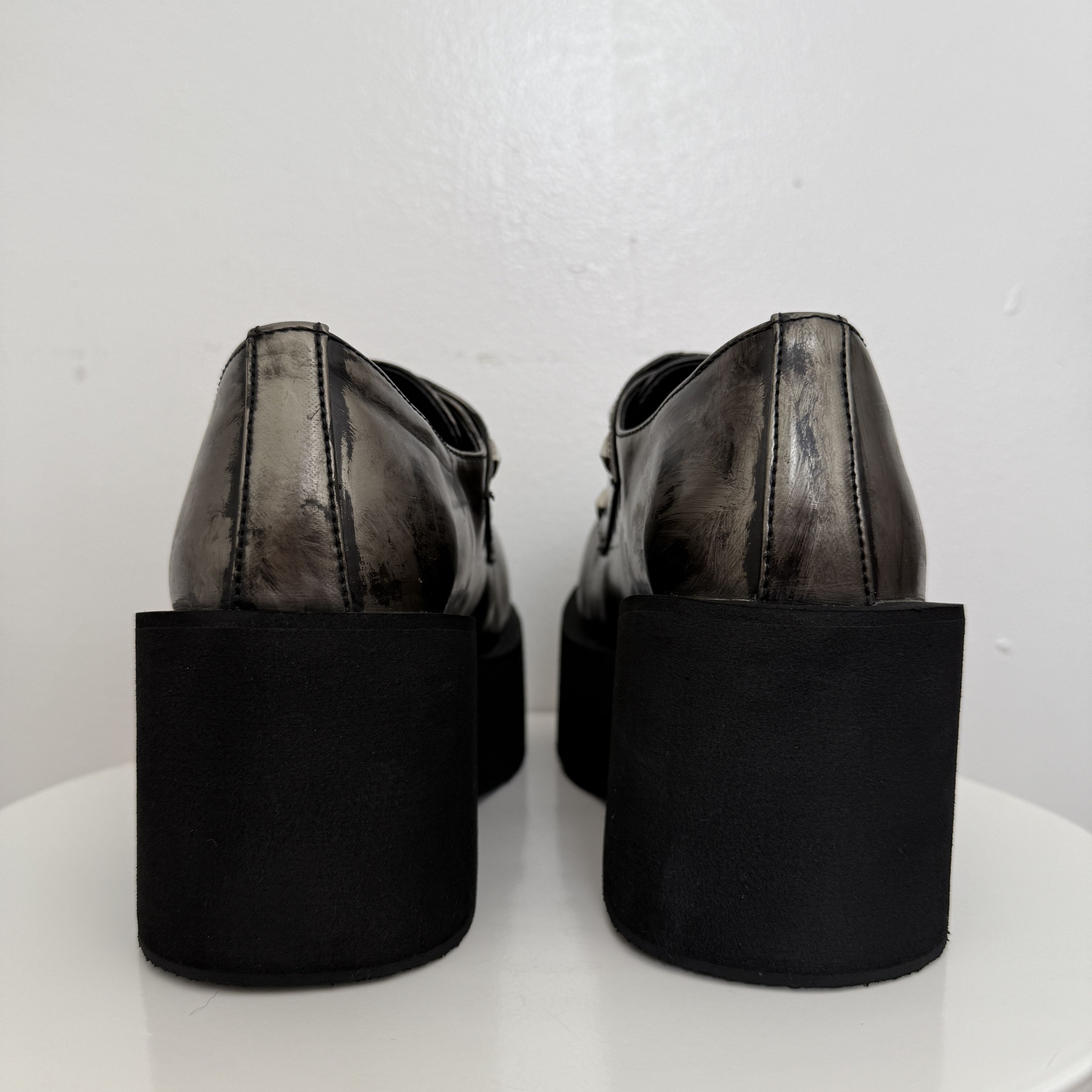 Demonia Cult RARE Demonia Vintage 90s Platforms 'The Dank' Silver Studs Size US 10 / IT 40 - 8 Thumbnail