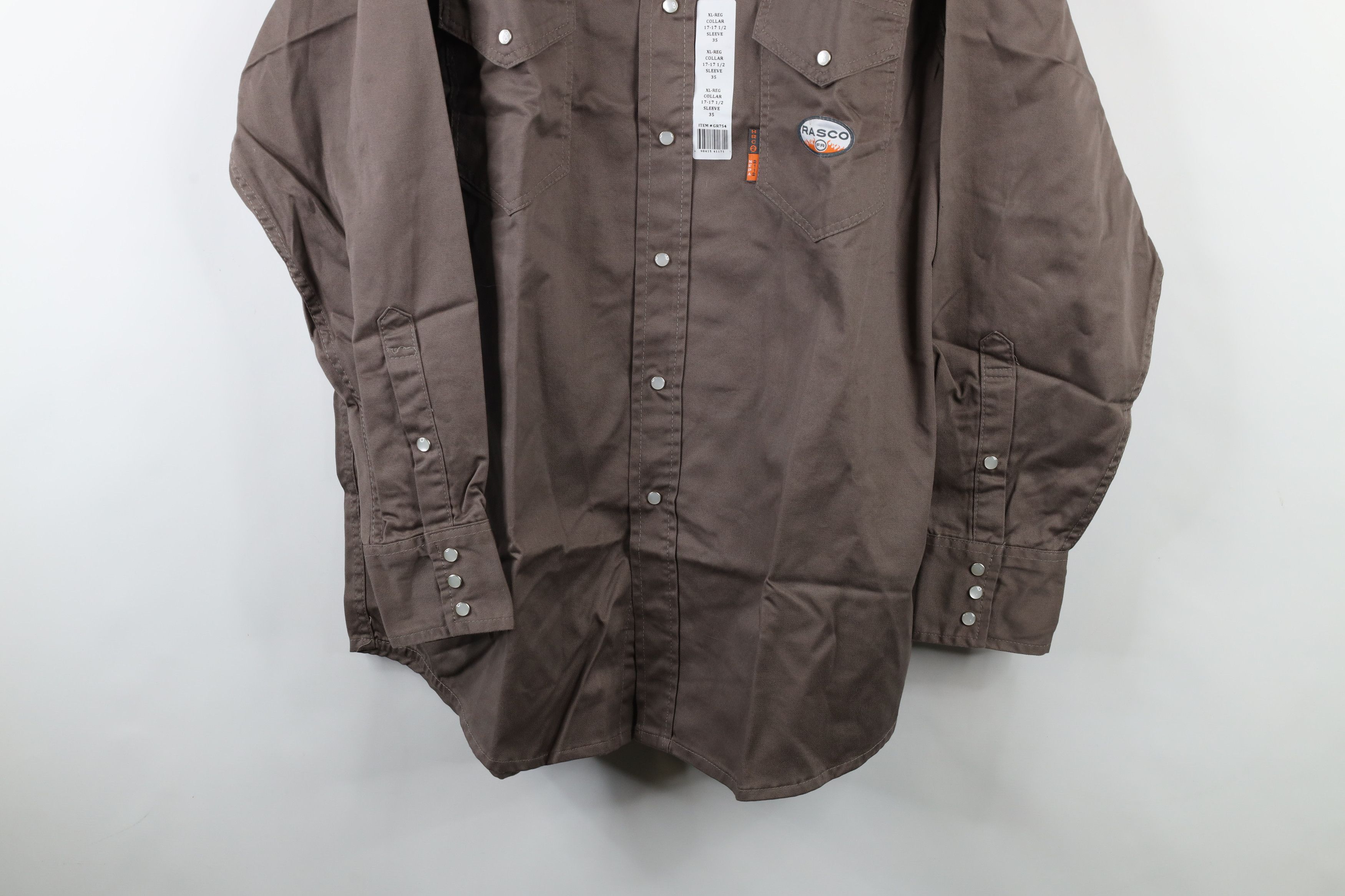 Vintage New Rasco FR Resistant 7.5 oz Western Snap Button Shirt Gray Size US XL / EU 56 / 4 - 3 Thumbnail
