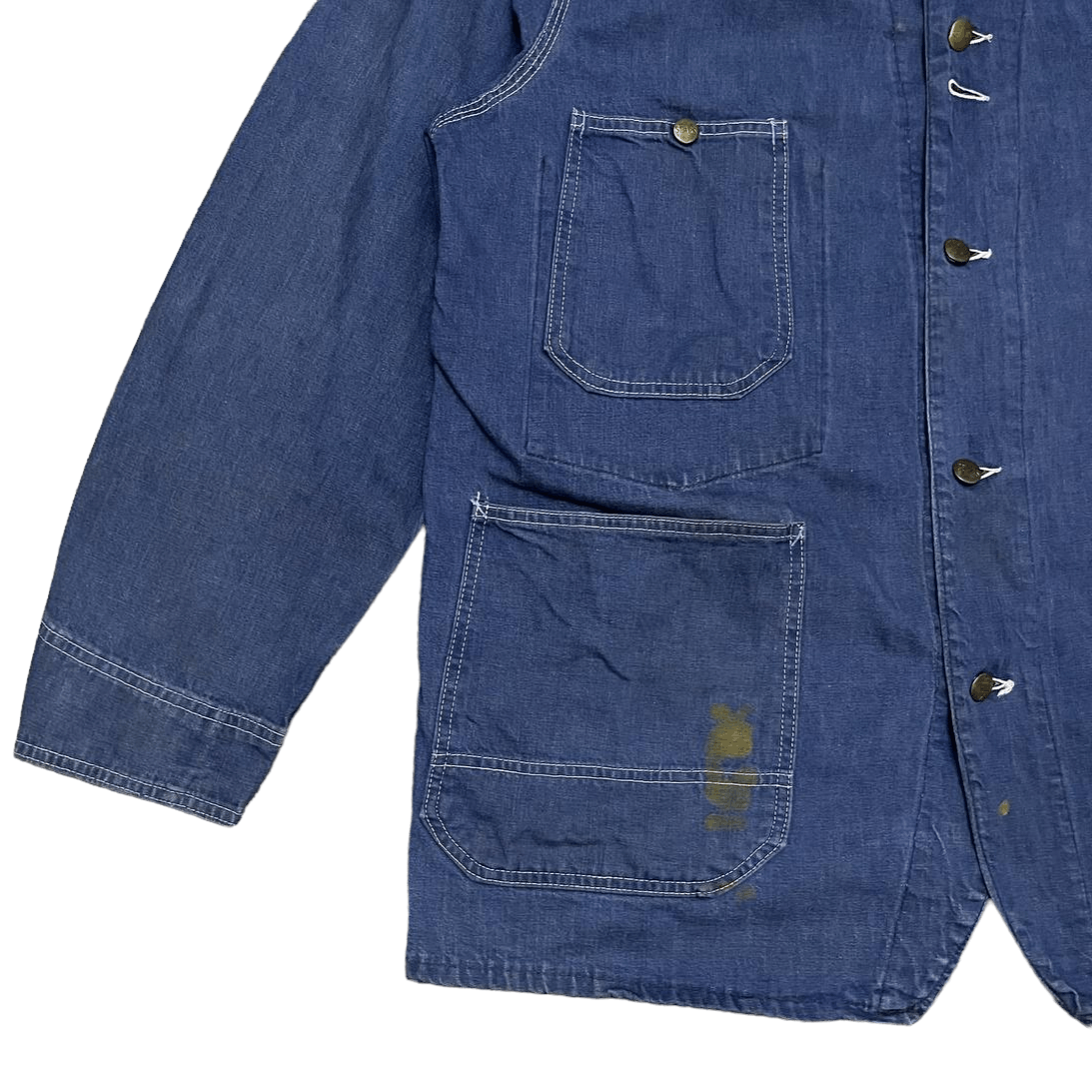 Sears True Vintage 50s 60s Sears Vat Dyed Denim Chore Work Jacket Size US L / EU 52-54 / 3 - 4 Thumbnail