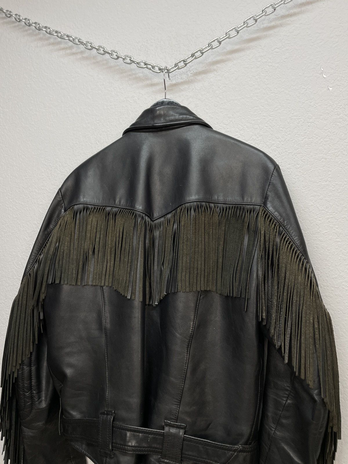 If Six Was Nine Vintage Nuber Nine Stayle Fringe Leather Biker Jacket Grunge Size US L / EU 52-54 / 3 - 14 Thumbnail