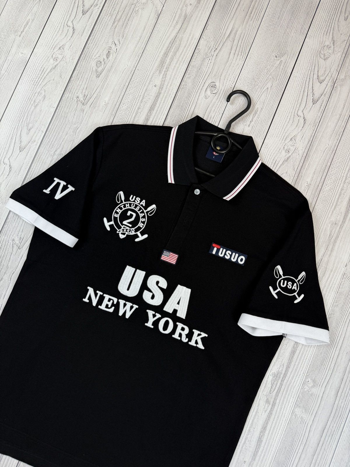 Other USA Polo New York big logo vintage design Shirt Tusou Size US L / EU 52-54 / 3 - 2 Thumbnail