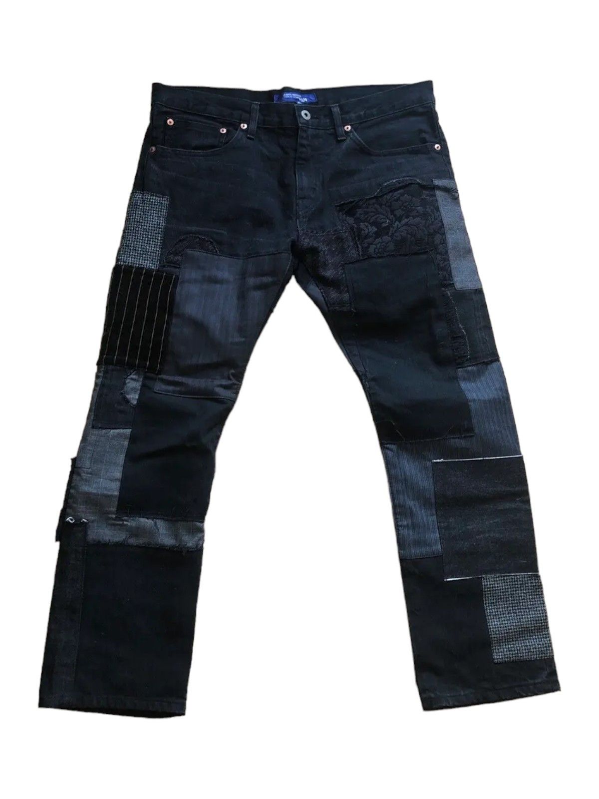 image of Comme Des Garcons x Junya Watanabe Patchwork Denim in Black, Men's (Size 34)