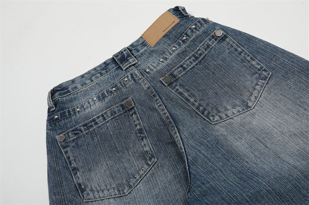 Japanese Brand × Jean American men's straight loose rivet washed jeans Size US 32 / EU 48 - 5 Thumbnail