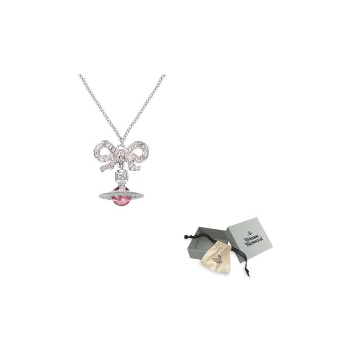 Vivienne Westwood Vivienne Westwood Octavie Bow Pendant Necklace 0079 Size ONE SIZE - 1 Thumbnail