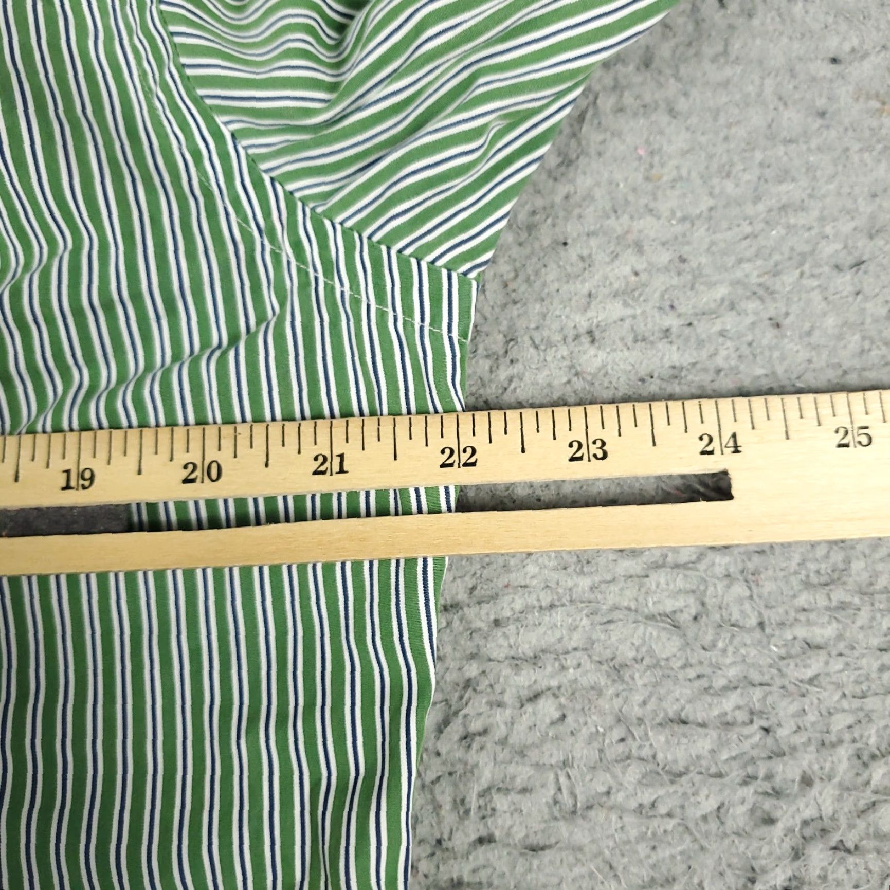 Ralph Lauren Ralph Lauren Shirt Mens Dress Shirt Button-Down Long Sleeve 15.5 Green Stripe Vintage N/A Size 40R - 5 Thumbnail