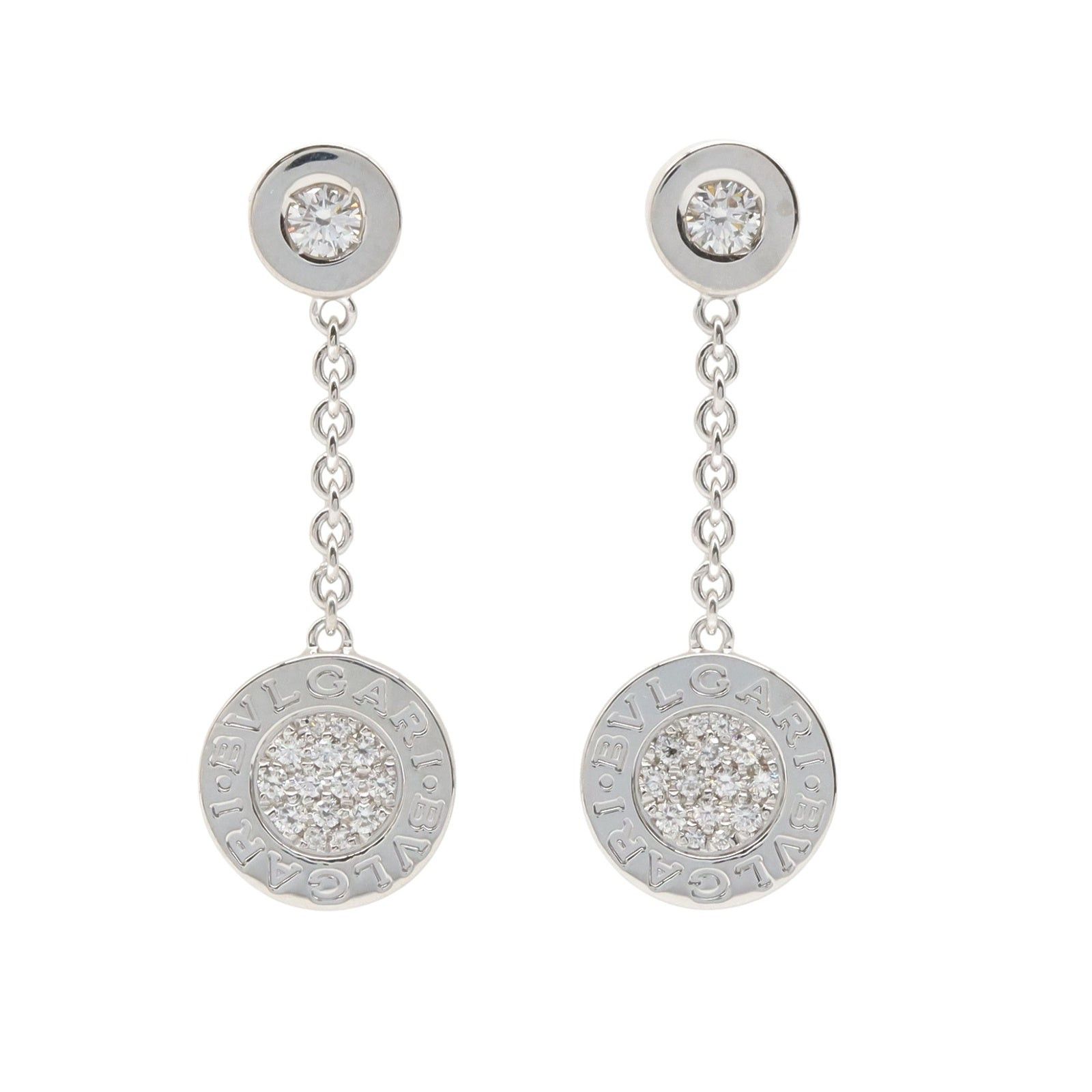 Bvlgari Bvlgari Bulgari Pave Diamond Earrings K18Wg (White Gold) Clear Size ONE SIZE - 1 Thumbnail