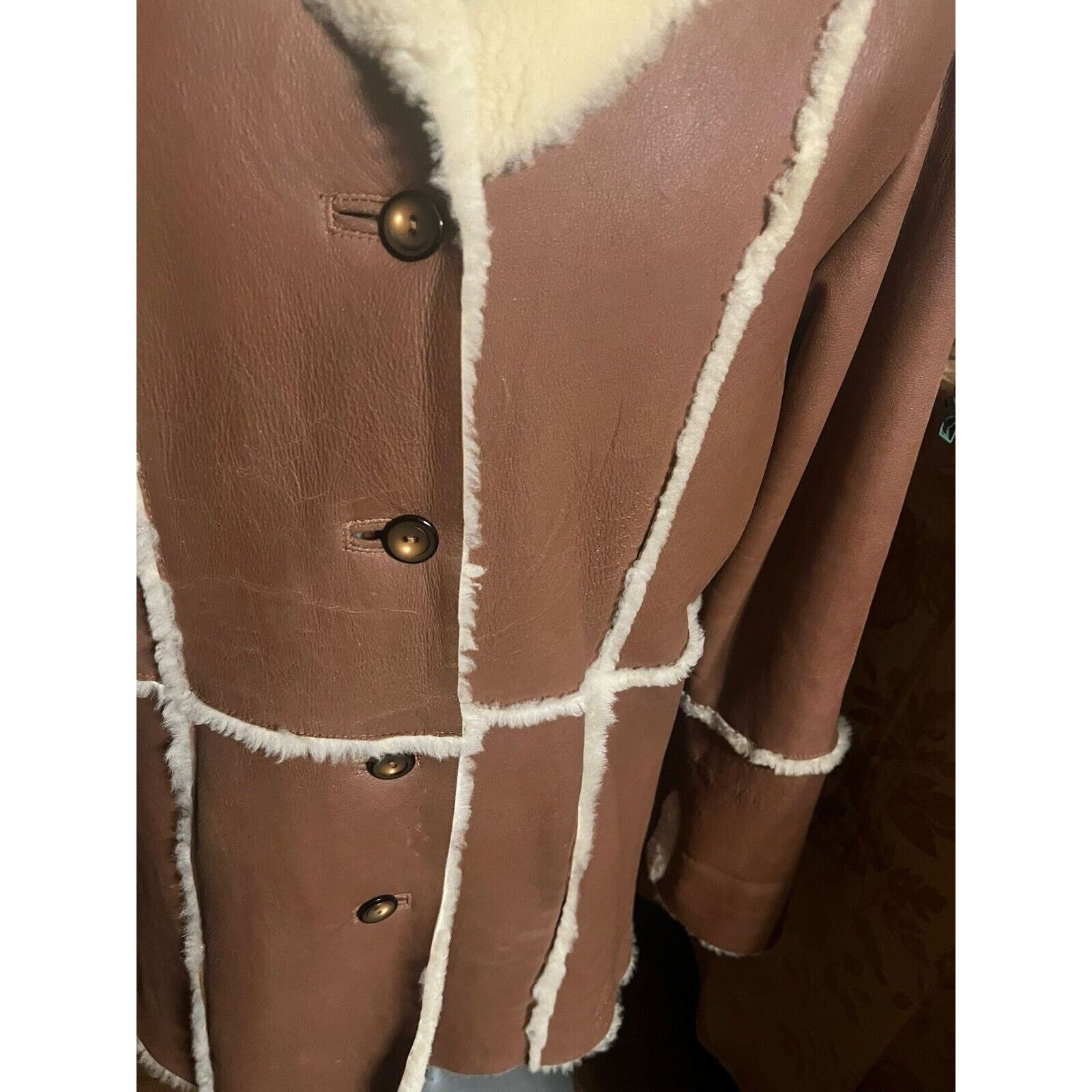 Excelled Excelled Leather Jacket Size XL Sheepskin Brown Shearling Size US XL / EU 56 / 4 - 4 Thumbnail
