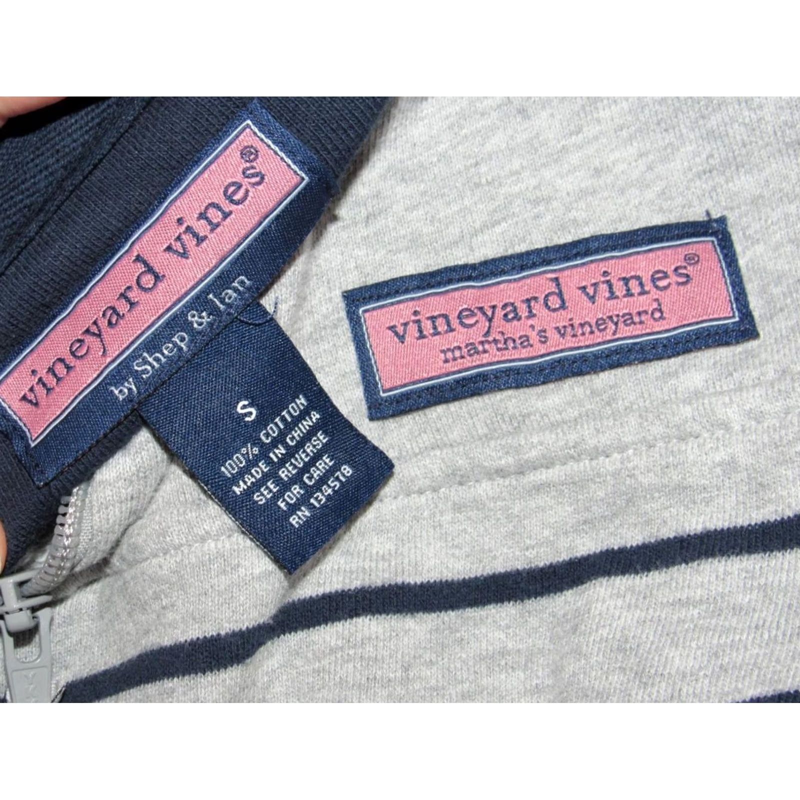 Vineyard Vines VINEYARD VINES Grey Blue 1/4 Zip Shep Sweater Small S Mens Pullover Cardigan Sweater Grey/Blue Size US S / EU 44-46 / 1 - 4 Thumbnail