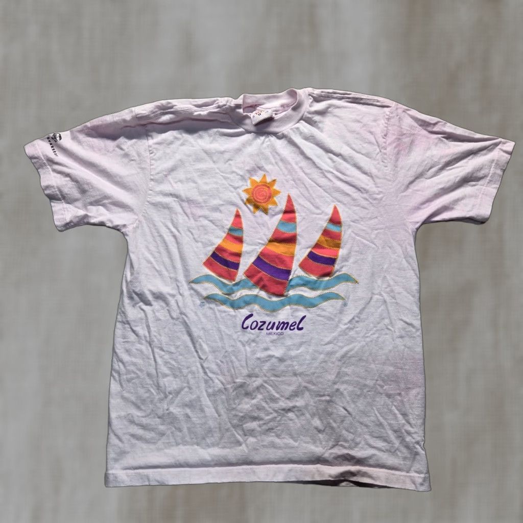 Vintage VINTAGE Cozumel Beach T-Shirt Adult Large Pink Mens Size US L / EU 52-54 / 3 - 1 Thumbnail