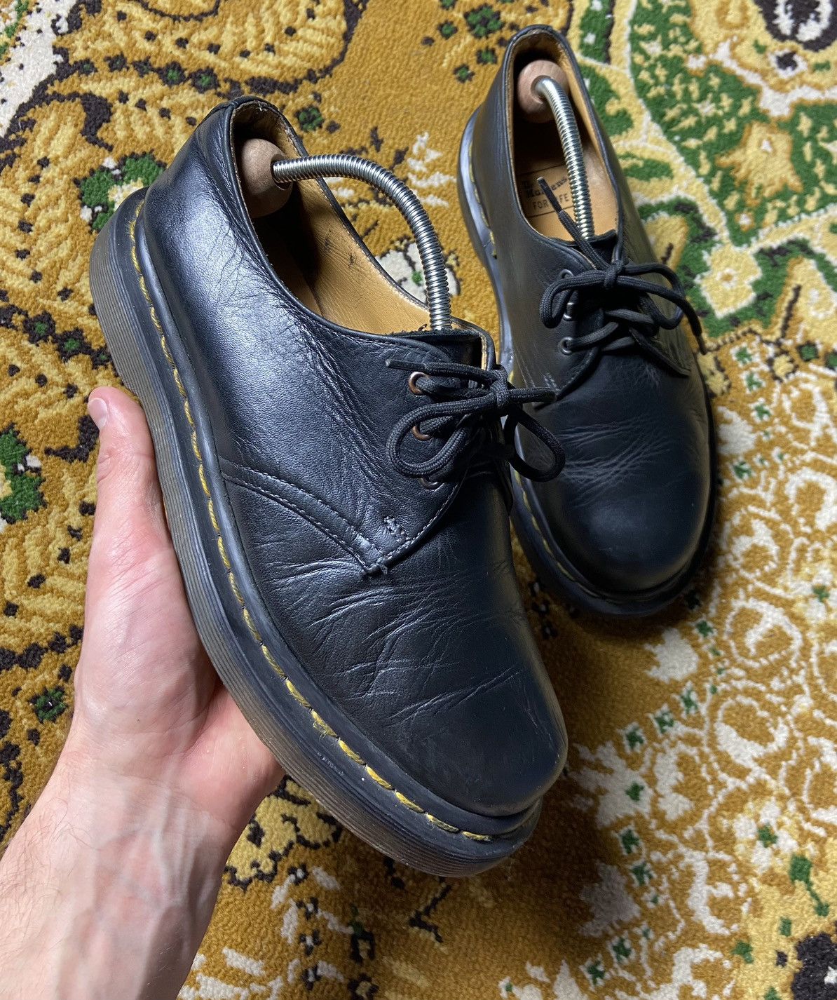 Dr. Martens Vintage Dr Martens Black Leather Oxford Shoes Size US 6 / IT 36 - 2 Thumbnail