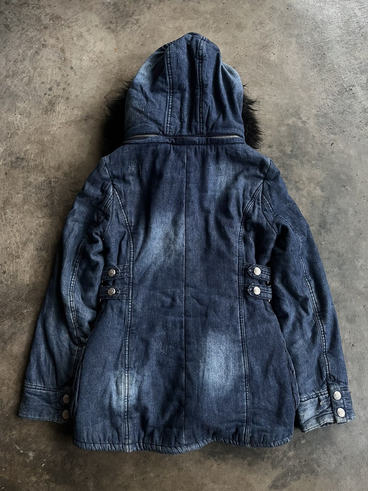 14th Addiction × KMRii × Yasuyuki Ishii Vintage Backs Bono Gothic Bondage Boa Fur Hooded Jacket Punk Size US S / EU 44-46 / 1 - 4 Thumbnail