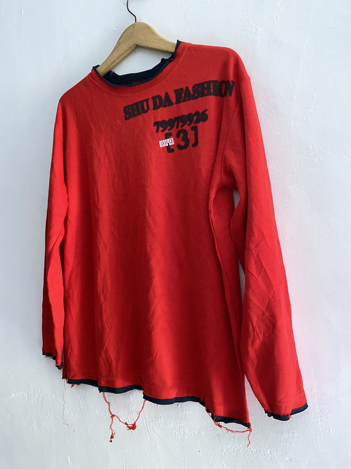 If Six Was Nine × Japanese Brand × PPFM Japanese shu da distressed double layers tshirt Size US L / EU 52-54 / 3 - 2 Thumbnail