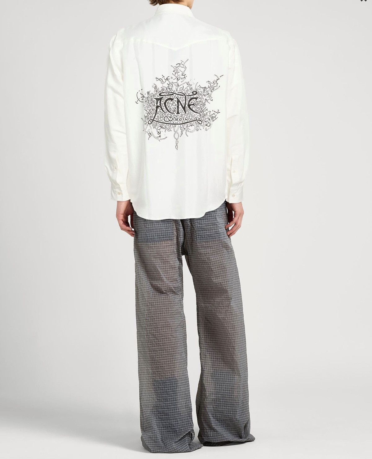 Acne Studios Acne studios button up long sleeve tshjrt logo white Size US M / EU 48-50 / 2 - 1 Thumbnail
