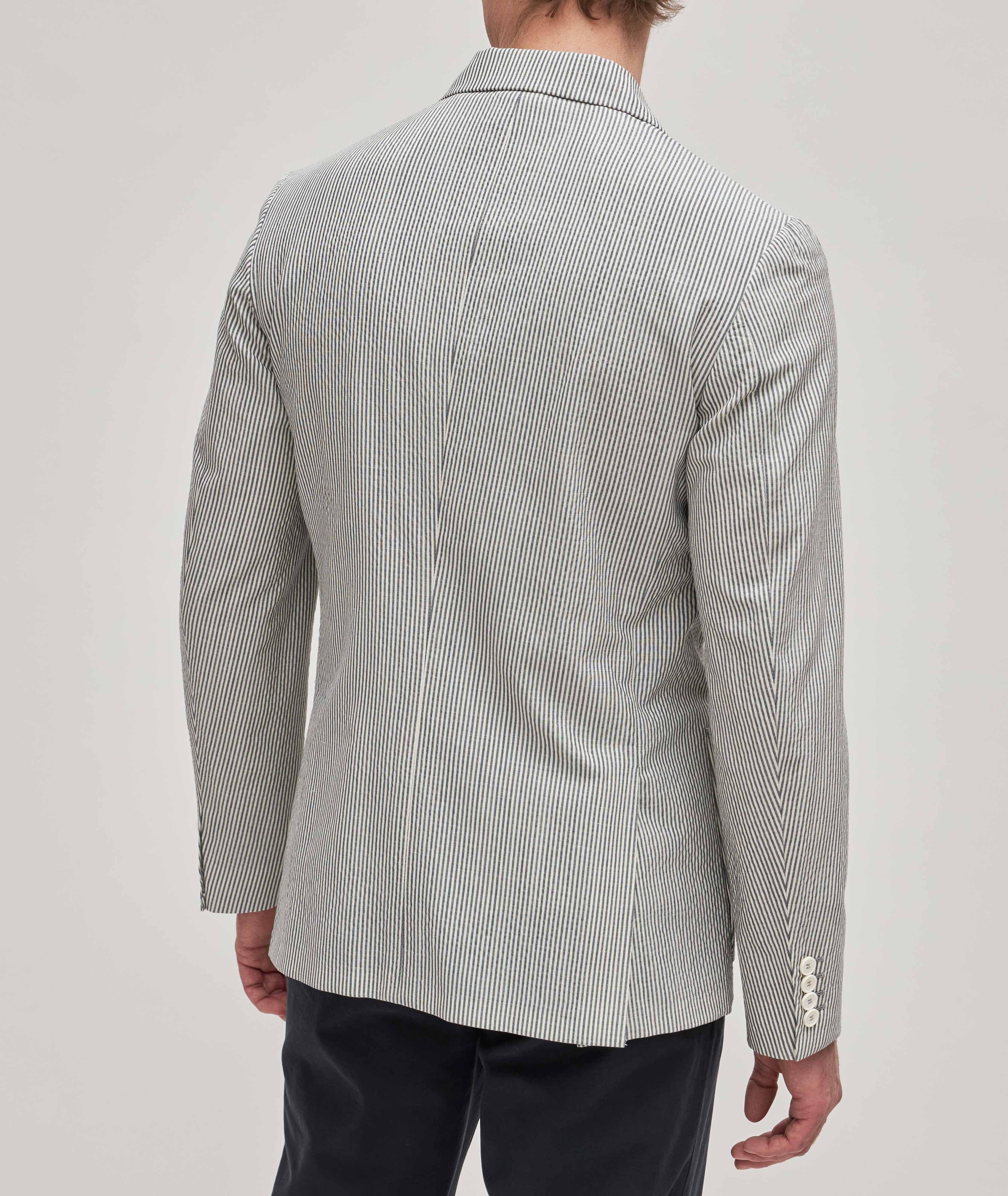 Loro Piana o1loc1c0424 FAN0086 Sweater Jacket in White/Stripe Size US XL / EU 56 / 4 - 4 Thumbnail