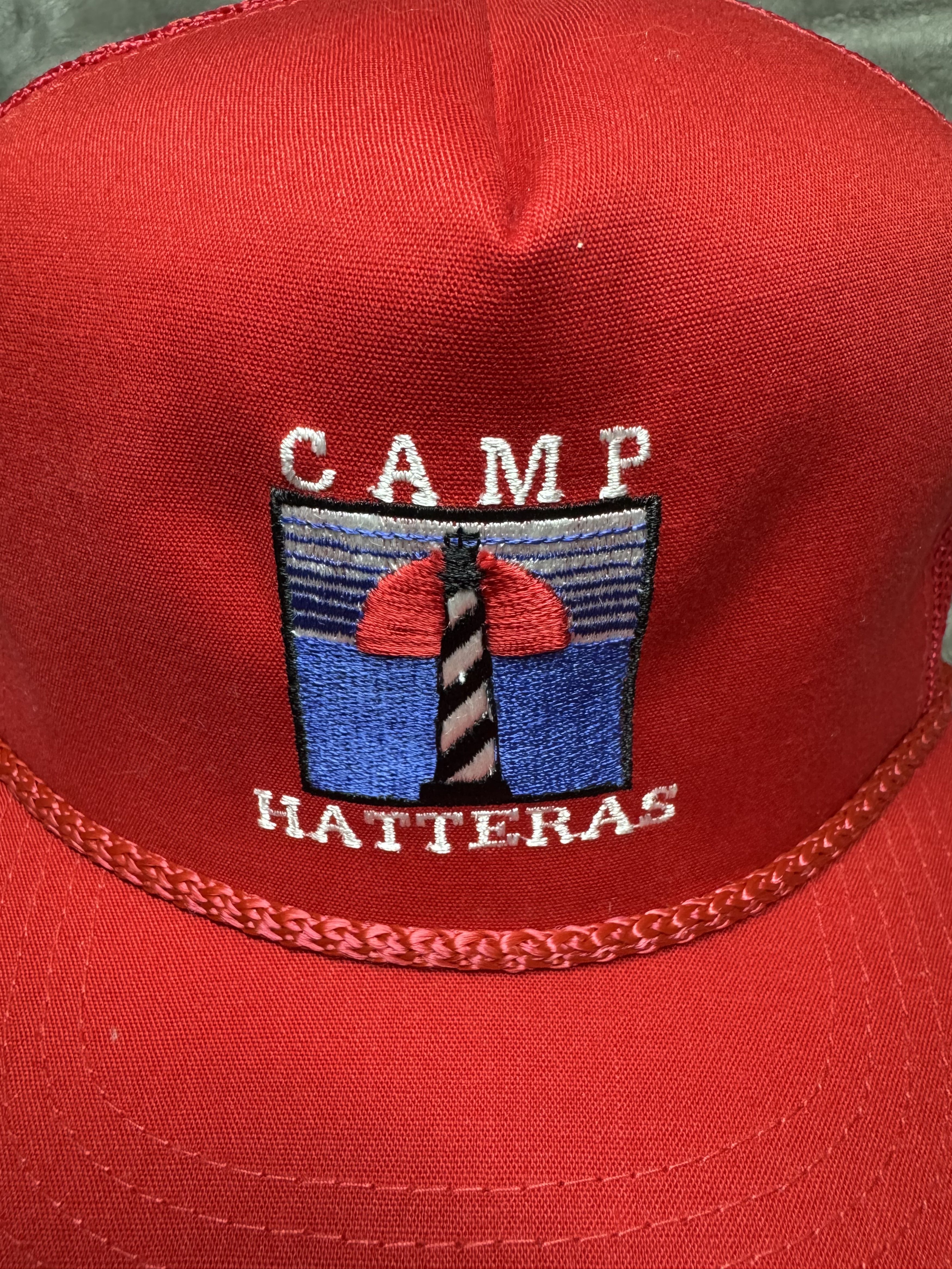 Other Vintage Camp Hatteras RV Park Trucker Cord Hat Snapback Red Size ONE SIZE - 2 Thumbnail