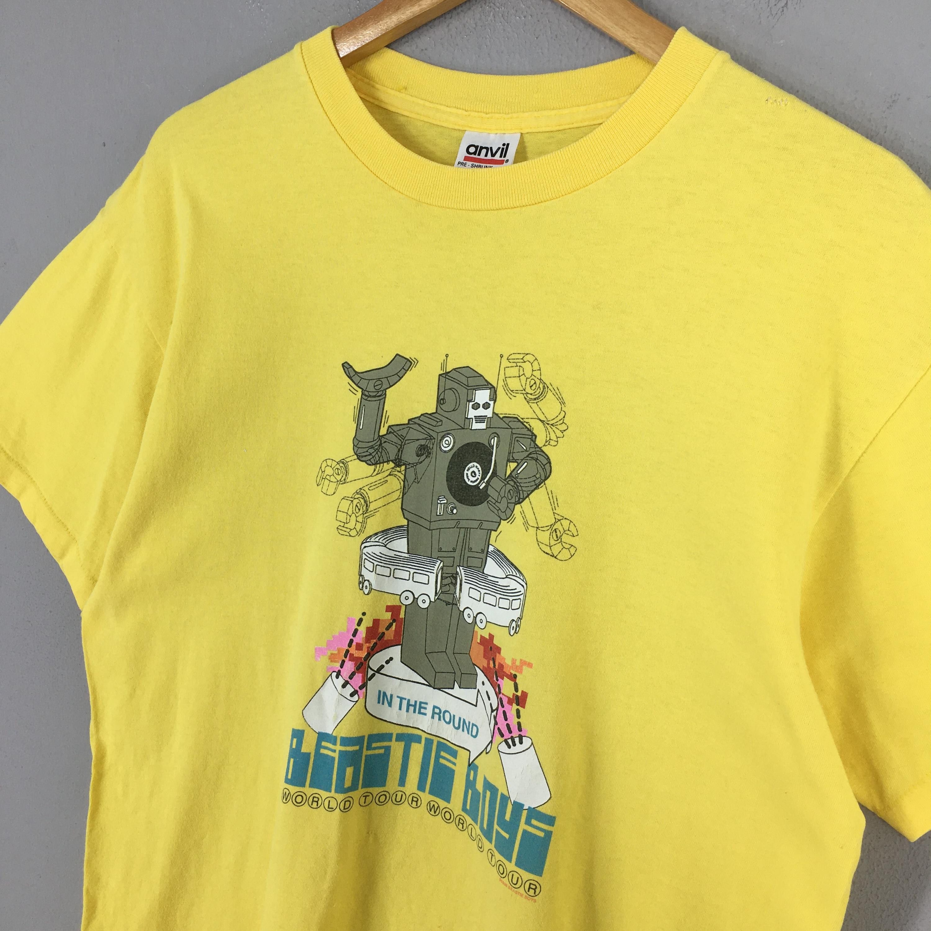 Band Tees 1998 Beastie Boys Robot Hello Nasty Yellow Tshirt Large Size US L / EU 52-54 / 3 - 3 Thumbnail