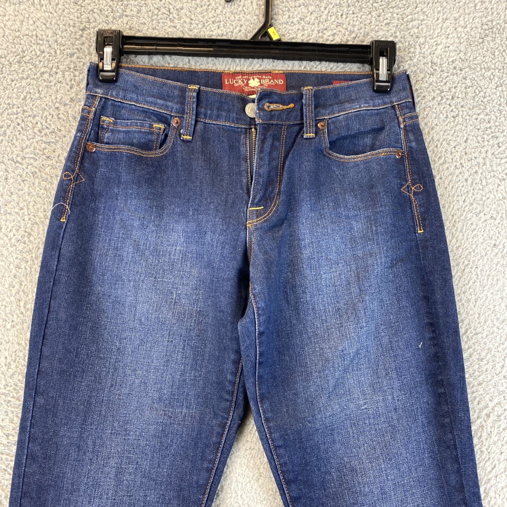 Lucky Brand Lucky Brand Jeans Womens 2/30 Denim Skinny Low Rise Regular Blue 29x30 5-Pocket Belt Loops Distressed Vintage No N/A Size 26" / US 2 / IT 38 - 3 Thumbnail