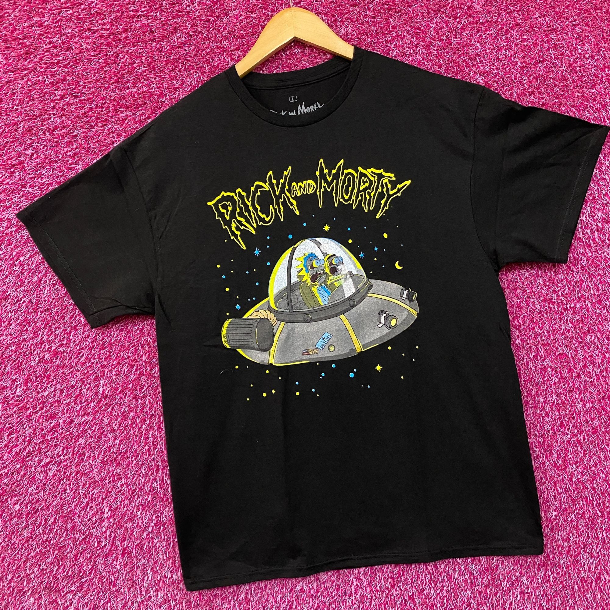 Ripple Junction Adult Swim Rick and Morty Spaceship Graphic Design T-Shirt L Size US L / EU 52-54 / 3 - 3 Thumbnail